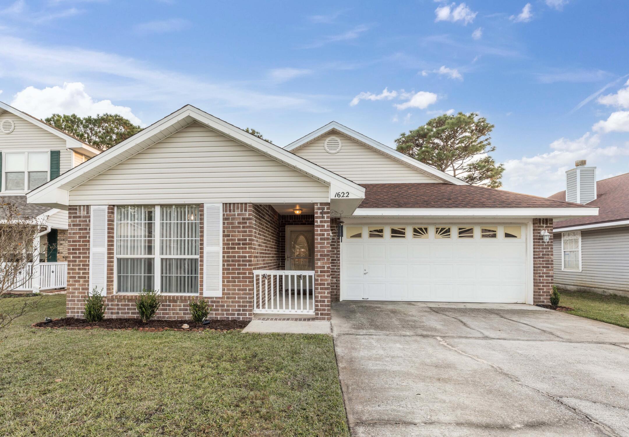 AVAILABLE... January 15, 2024. 3bd/2bth home with vaulted ceilings and split floorplan. Located less than a minute from the back gate of Hurlburt Field AFB and 10mins from the beach this homes central location is perfect for you! NO Smoking; Pets allowed upon approval with a non-refundable pet fee and with a Petscreening.com report. Minimum 600 FICO credit score required in addition to meeting applicant rental criteria. AS IS Washer/Dryer, Shed, and Gardening tools/supplies included. 

We also offer a security deposit waiver option for tenants such that they do not have to pay a security deposit upfront. Terms and conditions apply.