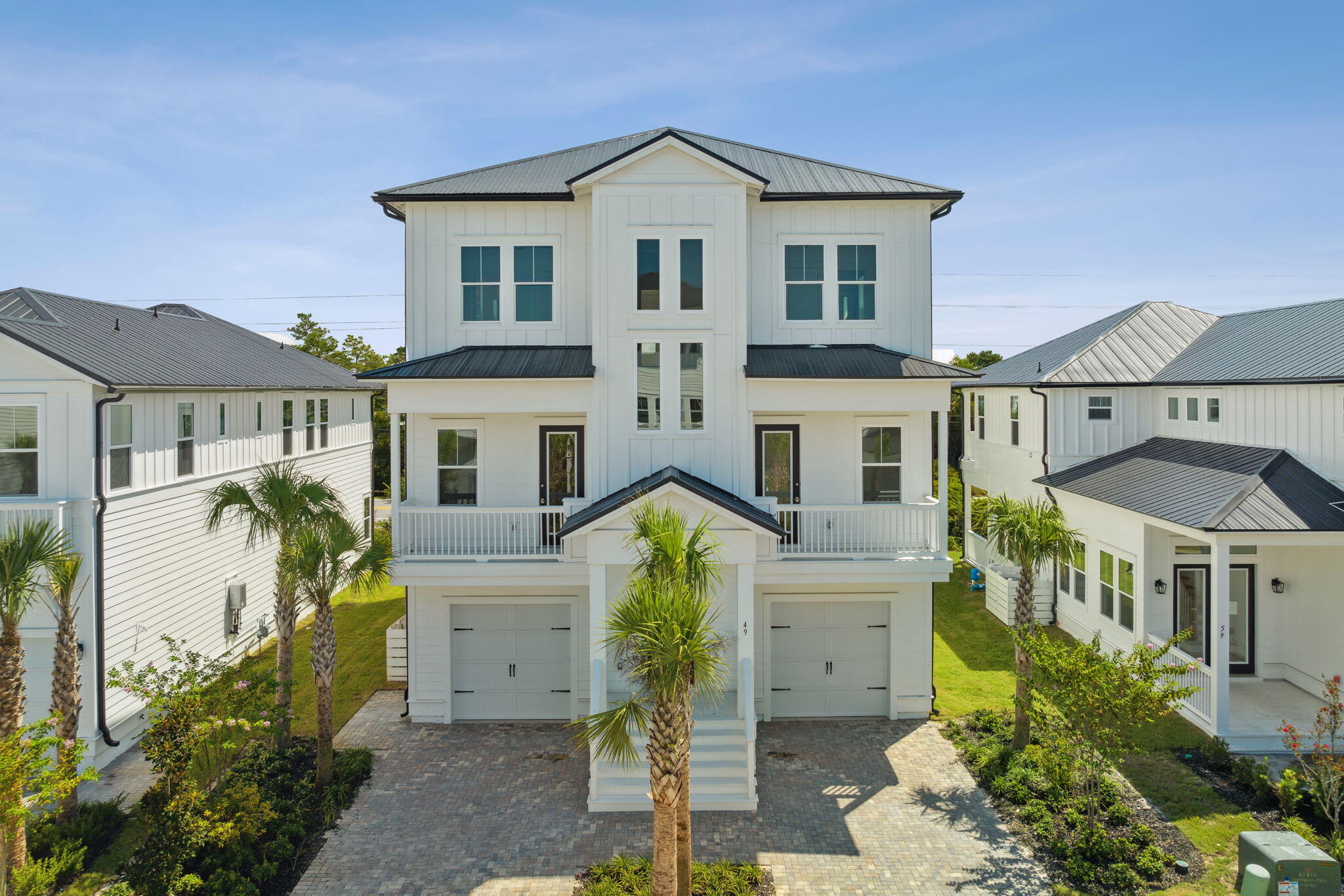 Bluewater Landing is the embodiment of 30A's laid-back and luxurious lifestyle. This intimate 31 home community has easy access to pristine beaches, clear waters, first class dining, and shopping. | Welcome to the CAPE at Bluewater Landing: a contemporary coastal gem for a beach getaway. Boasting nearly 4000 sq ft, this home offers 5 spacious bedrooms, 6 full baths, 2 flexible living spaces, and 2 single-car garages. Enjoy sunshine and views from oversized balconies, and entertain in the open plan living area with an expertly designed kitchen. Privacy and comfort are assured in this perfect home. This home comes equipped with a Home is Connected Smart Home system, DEAKO switches and a 1-year builder warranty plus a 10-year structural guarantee for added peace of mind. Pictures, photographs, floor plans, elevations, features, colors and sizes are approximate for illustration purposes only and will vary from the homes as built. Home and community information including pricing, included features, terms, availability and amenities are subject to change and prior sale at any time without notice or obligation.