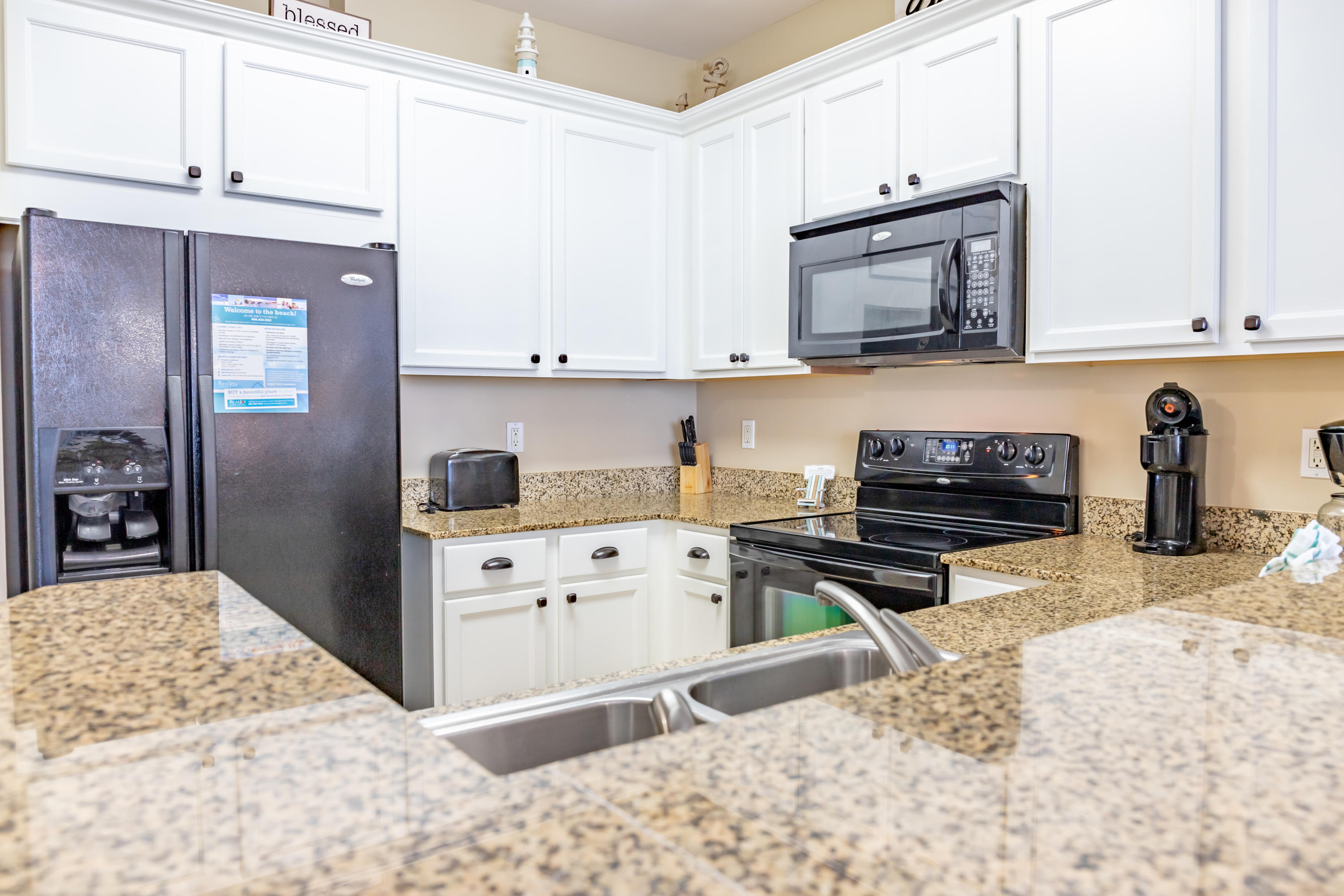Looking for a turn-key, rental ready condo in the heart of Destin?  Look no further!! Check out this coastal 2 bedroom/2 bath, 6th floor unit at the desirable Palms of Destin Resort and Conference Center.  The balcony overlooks the tropical landscape around the pool and the Gulf of Mexico.  The kitchen features painted cabinets with hardware and granite counter tops. You will love the open living/kitchen concept and the upgraded luxury vinyl tile flooring throughout the living room and bedrooms! The master features a king size bed and bonus room has a built in custom bunk bed.  This unit sleeps 6 comfortably and is a perfect primary residence, 2nd home or investment.  Similar units gross $35k+ a year. HOA dues include all utilities including electricity! Exterior features a private patio-just steps from the 11,000 sq ft lagoon pool, w/ waterfalls and bridges within the 2 acre ''oasis''. The children's pool and interactive splash fountain will provide hours of enjoyment while the parents enjoy a swim, or lounging with a drink from the on site restaurant and coffee shop. Seasonal shuttle service provided to local attractions such as Harborwalk and beaches! The Palms is located in the heart of Destin-only .03 miles to June White Decker Park with free parking and public beach access. HOA includes all utilities-even internet and electricity! Other on site amenities include-pickleball, basketball, covered parking and owners parking lot. Buyer to verify all information.