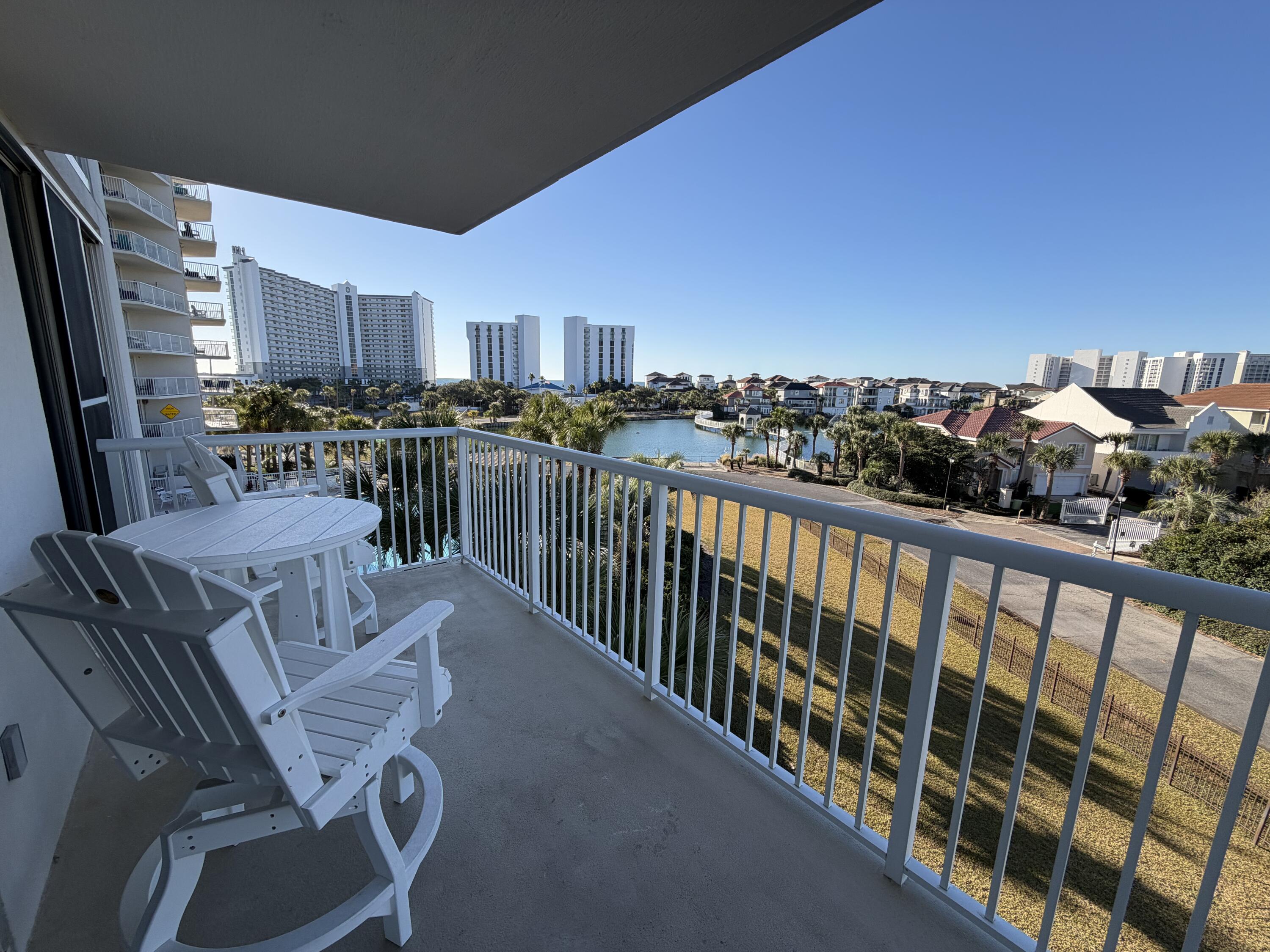 Welcome to Terrace 301, turnkey and rental ready unit! This unit can be rented as a 2/2 along with an efficiency suite or rented as a full 3 bed 3 bath. There is king-size bed in the master, with access to the main balcony. Owners have replaced front door lock and have equipped the unit with a Remy halo air filtration system attached to the AC for clean air. All 3 bathrooms are completely updated. The master bath features a double-headed shower system with spa-like amenities, and super soaker 19'' tubs in the guest bath Brand new appliances and furniture convey. Terrace has a cross easement with Pelican Beach resort and owners can use 114 ft. zero entry pool and they will have their own code for the gate. We have pickleball, tiki bar, cafe, ga
