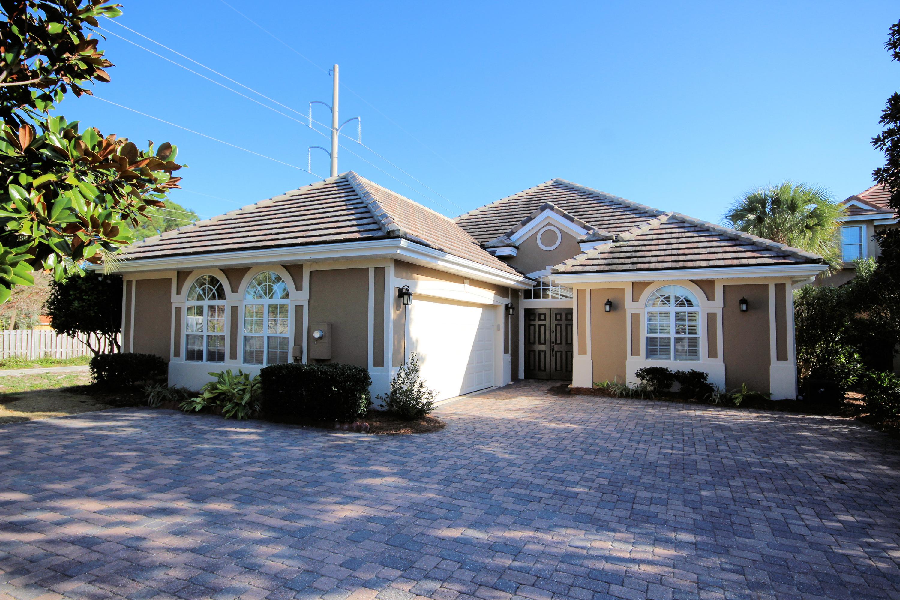 Pristine patio home in one of Destin's finest gated communities of Regatta Bay. This 3 bedroom, 3 bathroom home features an newly remodeled kitchen, open living plan, private courtyard pool, screened porch, fire pit, two car garage and is move in ready. The large Master Suite is complete with double vanities, two walk-in closets, private entrance to the both the courtyard pool and the screened porch. Experience the best of Destin luxury living within the gated Regatta Bay community complete with tennis courts, pool, playground and restaurant located inside the clubhouse. Owners at Regatta Bay have access to two gates, both giving them easy access to the Destin Commons and mid-bay bridge without getting on HWY 98. Regatta Bay is a golf cart friendly neighborhood, so you can reach dining, entertainment and shopping from your golf cart as well. The community of Regatta Bay is nestled among the breathtaking nature preserves along the Choctawhatchee Bay and is home to Regatta Bay Golf and Yacht Club featuring a golf course designed by esteemed course designer Robert C. Walker. Call today for your showing appointment! Buyer to verify all dimensions.