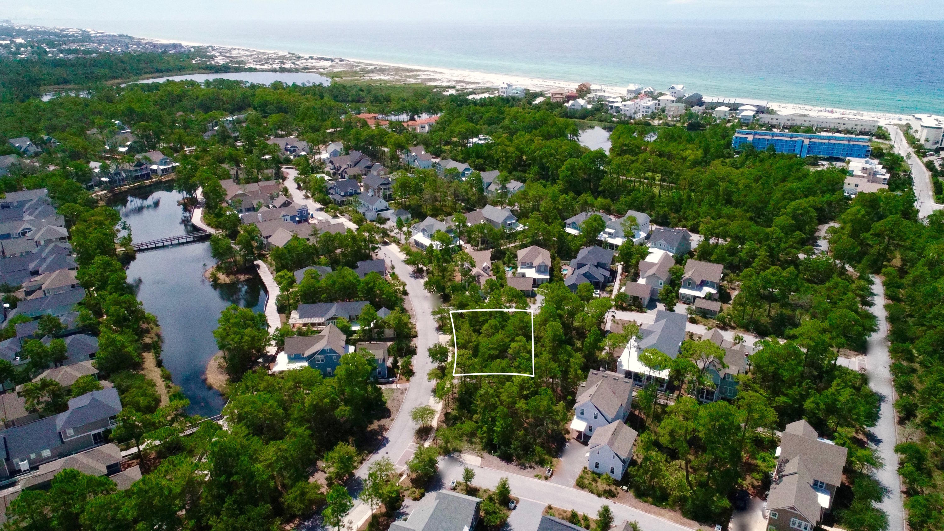 This primely located corner lot is priced to sell! This is your opportunity to own one of the few remaining homesites in the charming gated community of WaterSound West Beach. Listed price is for Lot & Approved set of plans only. DRB approved plans for 3,160 square feet, 4 Bedrooms, 4 1/2 Bathrooms, Detached 2-car garage. Build your own custom beach retreat in this private community of classic coastal homes situated on the south side of Scenic Highway 30A and bordered by the 1,995-acre Deer Lake State Park, the sugary white sands of the Gulf of Mexico and Deer Lake, one of South Walton's rare coastal dune lakes. Community offers plenty of luxury amenities including a zero-entry swimming pool and clubhouse, private deeded beach access, grill area, charming parks and nature trails to explore