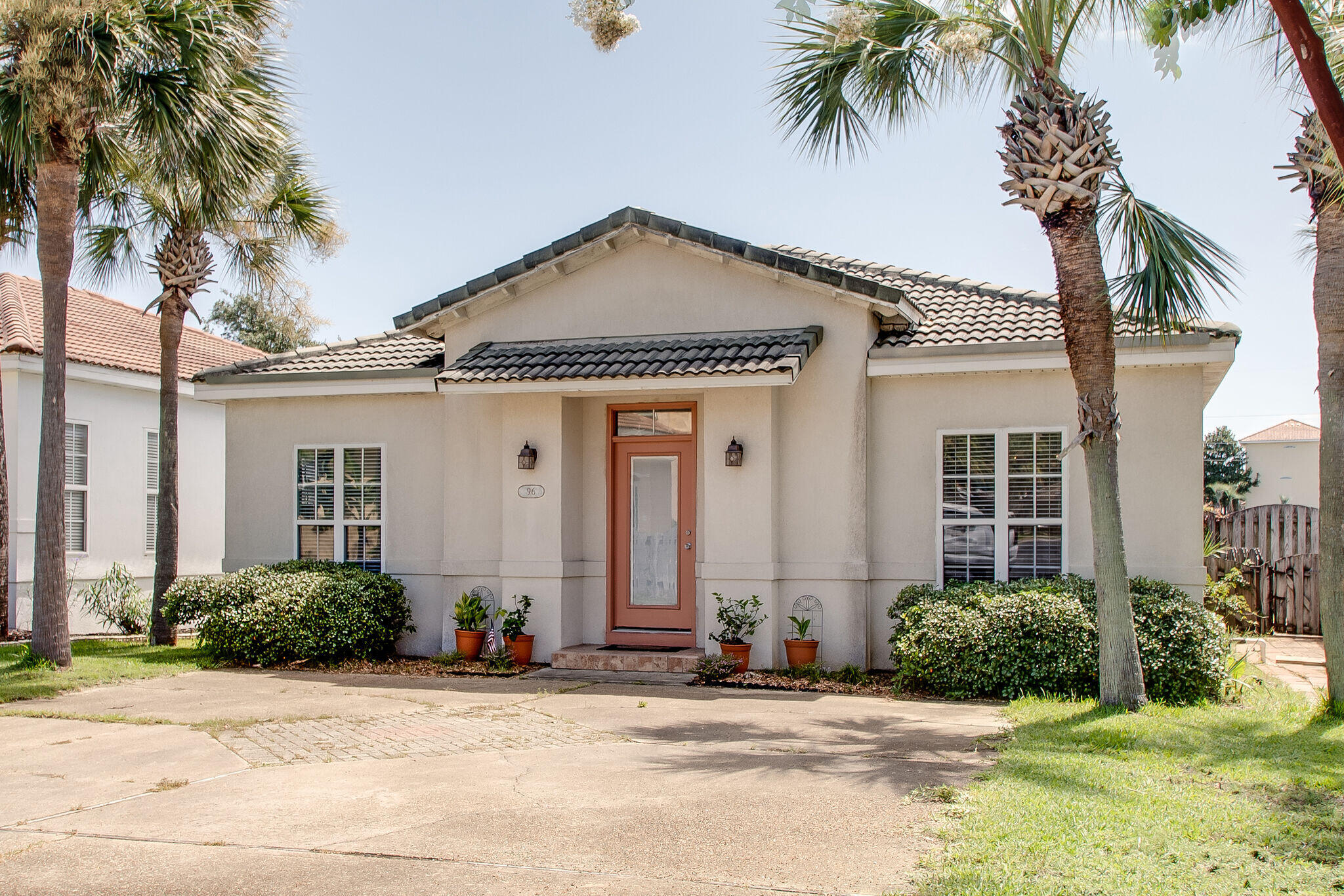 Location and an unbelievable price! Make this home your own now so you do not miss out. Situated in the highly desirable Tuscany neighborhood, this property offers convenient access to the beach,  top-rated schools, shopping centers, the areas top golf courses and a myriad of world-class fine dining and beach restaurants. Immerse yourself in tranquility as you relax  under the backyard pergola. Nestled on the east end of Destin and within 1/2 mile of the beach, this area boasts pristine beaches and endless outdoor activities. Don't miss the chance to own your slice of paradise! This 3 bedroom/2 bath home with a lg laundry room is perfect for your primary home or a low maintenance 2nd home. Tuscany allows long term rentals only. Sold AS IS buyer to verify any and all info themselves only. Sold AS IS buyer to verify any and all info themselves