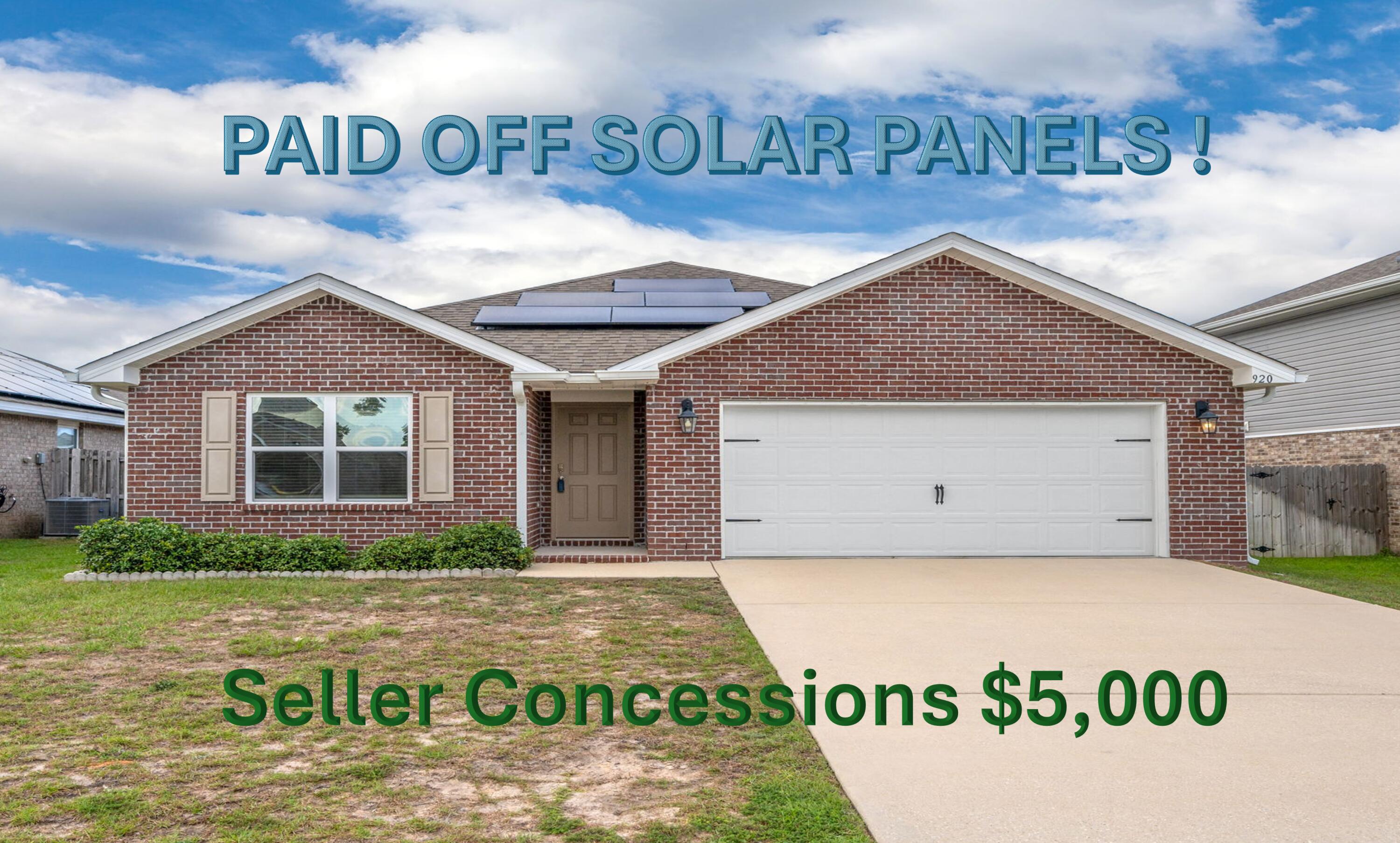 SOLAR PANELS PAID OFF! This Stunning Cali floor plan in the desirable Redstone Commons Community. Spacious open-concept design, the kitchen features large granite countertops/stainless-steel appliances, all flowing seamlessly into the bright and airy great room. The private Owner's Suite is tucked away at the rear of the home, with the bath having dual sinks, and a large 5' shower. Additional highlight of this home is the PAID OFF - SOLAR PANELS, providing low utility bill. Covered Screened porch. Community amenities, resort-style pool, clubhouse gazebo, dog park, and playground.  Convenient location with quick access to local bases. This home is truly move-in ready, modern features, comfort, and efficiency. SELLER IS OFFERING $5,000 TOWARD CLOSING COSTS!!