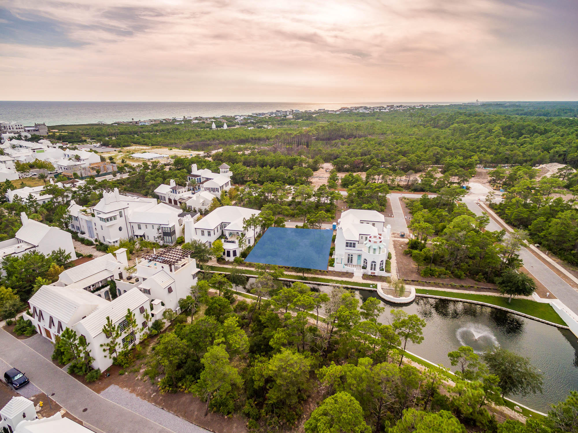 This beautiful homesite on serene Lake Marilyn in Alys Beach allows for a generous home design. It is located just moments to the breathtaking Caliza Pool and Restaurant and the entrance to the beautiful Nature Trail. Only a short stroll will take you to the new Fitness Center, Amphitheatre, the emerging Town Center, the Gulf Green, the community's primary beach access, George's Restaurant, and Fonville Press, the neighborhood coffee shop.
Construction of a primary residential structure must be commenced within two years from the date of the deed. Owner shall complete construction of the primary residential structure within 24 months from the start of construction. Nestled on 158 acres along the emerald waters and white sand beaches of northwest Florida's Gulf Coast, Alys Beach is a Ne Nestled on 158 acres along the emerald waters and white sand beaches of northwest Florida's Gulf Coast, Alys Beach is a New Urban community created with the highest standards for beauty, sustainability, and quality of life.