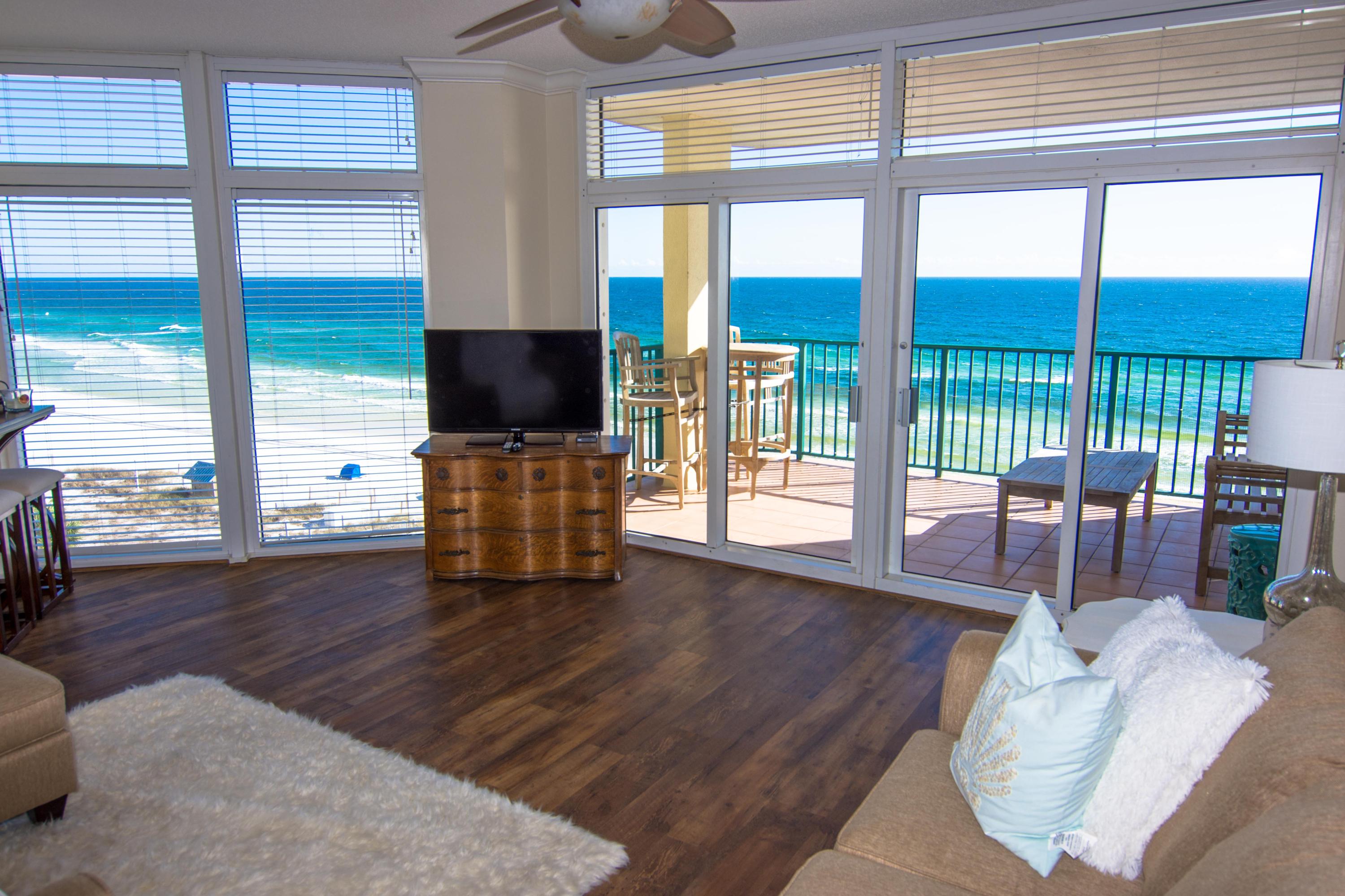 BEAUTIFULLY RENOVATED 3/3 condominium residence directly on the beautiful Gulf of Mexico beaches. This condo exudes coastal chic style and has been outfitted and renovated  it is currently a second home so it is in immaculate condition, but would also be a rental powerhouse with rental expectations of $55-$75K! Enjoy 3 spacious bedrooms and 3 full bathrooms including a Gulf front Master Suite. furnishings, new wood look planked floors, upgraded light fixtures, and more! The gourmet kitchen features gorgeous marble counters and wood cabinetry plus sleek stainless steel appliances. The beautifully appointed living room features a wet bar and opens to the large balcony overlooking the beach and the Gulf. The views from your balcony are unparalleled - enjoy not only beautiful beach and Gulf views, but the sparkling pool with rock waterfall feature as well. Enjoy the resort style amenities of Jade East including: gated entrance, on-site rental office, seasonally heated swimming pool, hot tub, tennis court, bbq grill and picnic area, fitness center, beach walkover and beach showers.