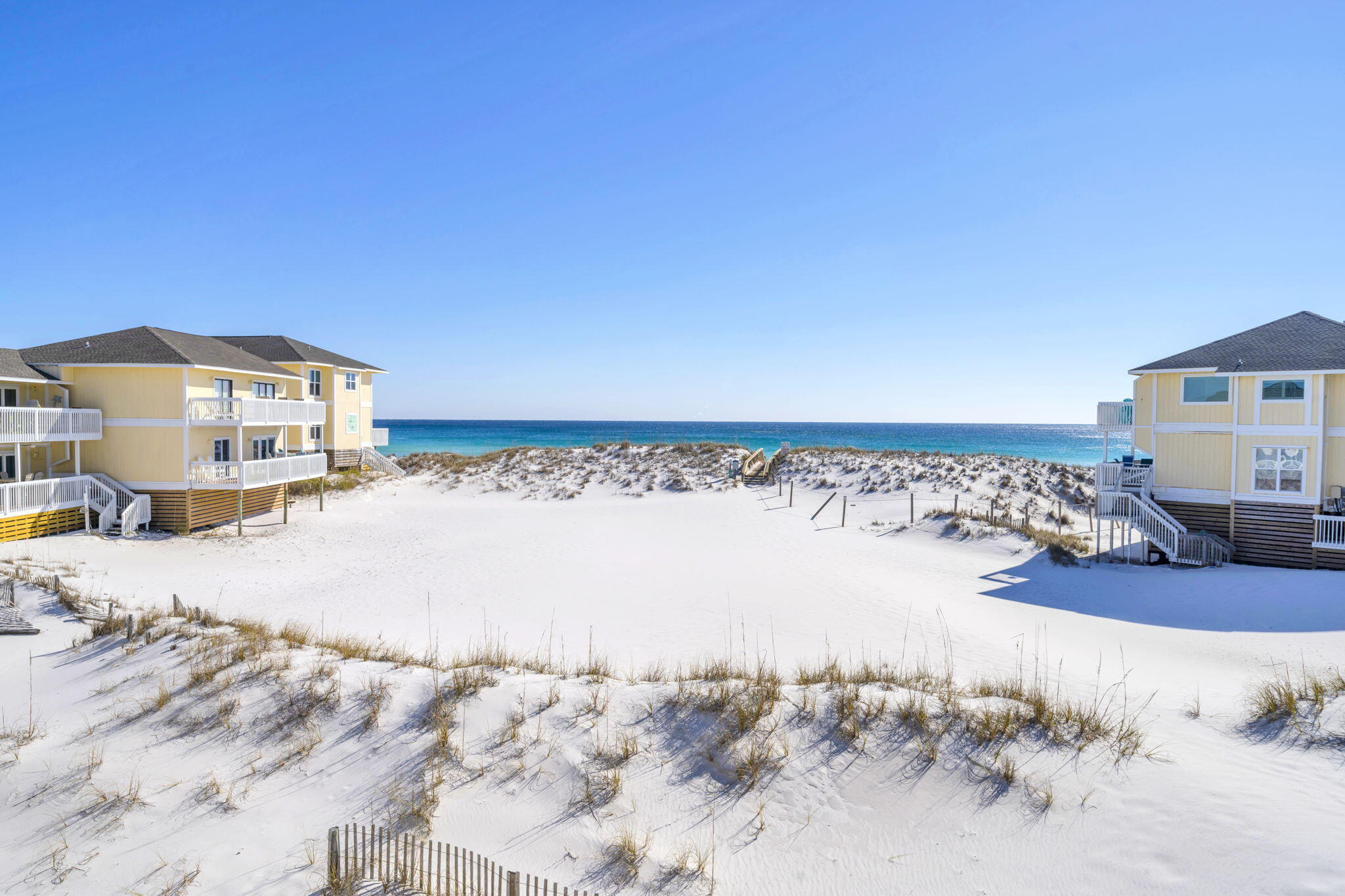 This wonderful condo is right on the beach and has a fantastic view of the Gulf.  Perfect for making family vacation memories and you can also cash in on vacation rentals. Sandpiper Cove has many great amenities including an onsite restaurant, par 3 golf course, tennis, marina, pickle ball, and multiple pools . Many fun restaurants and attractions in the area. This condo was totally rebuilt in 1994 making it much newer then many of the Sandpiper Cove condos. Furnished except for  select art, kitchen utensils/pots, towels, blankets, baby playpen, owner's closet, master bedroom lamps, and personal items not included.