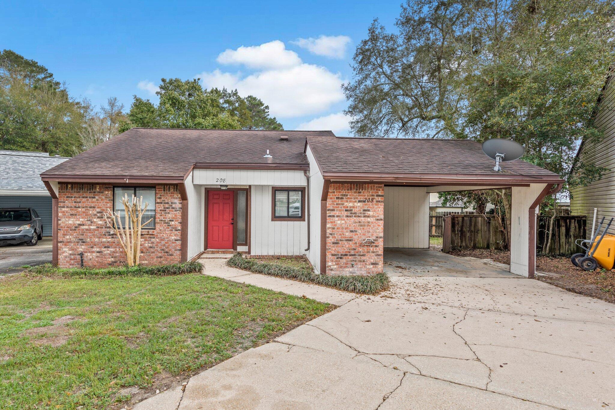Welcome to this beautifully renovated two-bedroom, one-bath single-family patio home located in the heart of Niceville. Offering the ease of single-story living, this property features a longer driveway with plentiful parking, perfect for guests. Inside, the home showcases luxury vinyl plank flooring, a vaulted ceiling, upgraded lighting, and abundant natural light throughout. The kitchen boasts stainless steel and black appliances, and the dining and living areas are enhanced by two large sliding glass doors that create a seamless indoor/outdoor flow. Thoughtful custom shelving adds style and functionality. Both bedrooms are comfortably sized with carpeted flooring, adding warmth and comfort. Step outside to enjoy a back wood deck overlooking a very large, fully fenced-in backyard ideal for pets, play, gardening, or entertaining. Move-in ready and centrally located near Niceville's top conveniences, this patio home blends modern updates with everyday comfort.