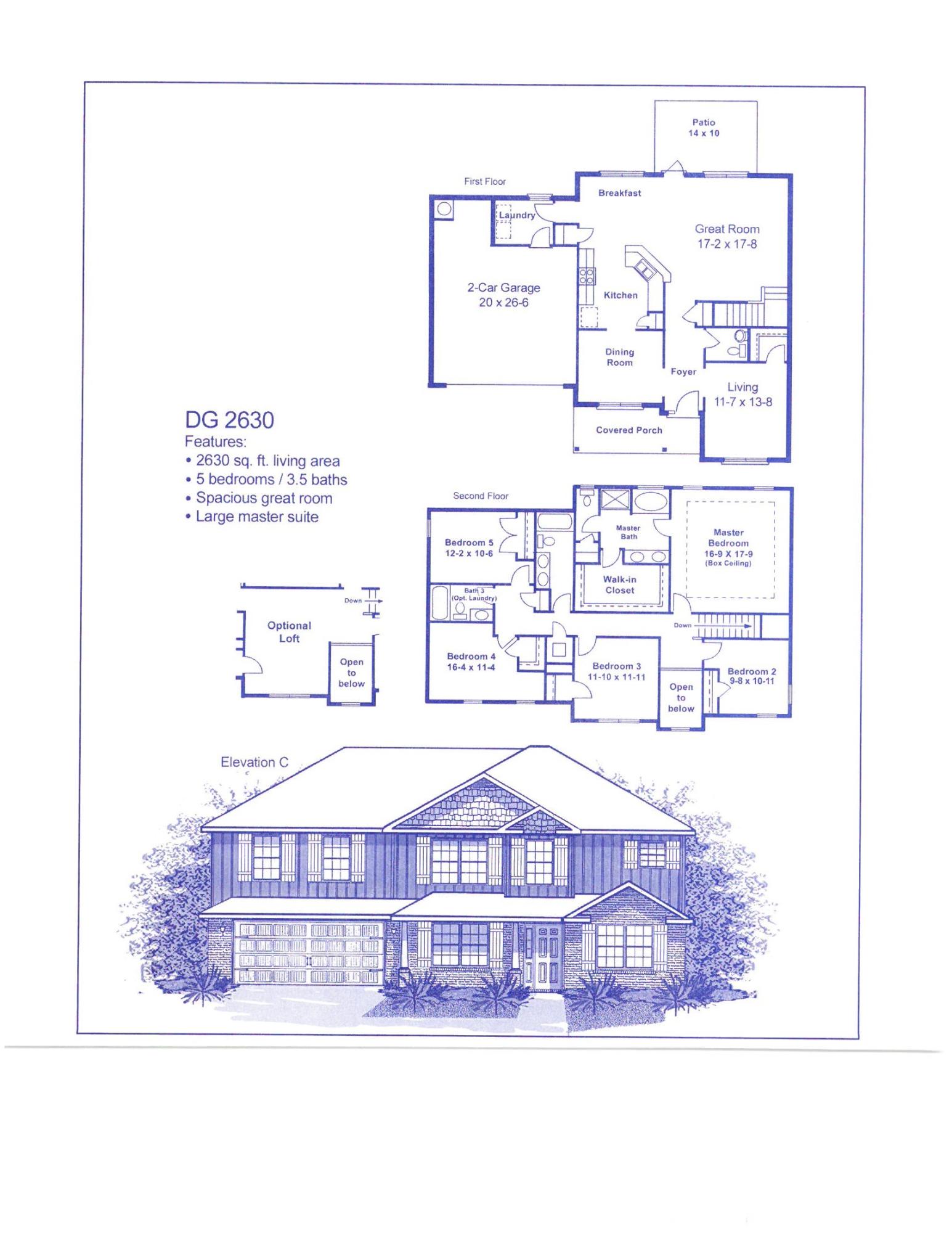 This 2 story home features all bedrooms on second floor with large master suite and en suite bath with separate shower. Downstairs has spacious great room, dining and living areas as well. Entire home is with upgraded flooring and carpet in bedrooms. Granite in beautiful kitchen with matching formica in additional bathrooms. This home sits on premium cul-de-sac lot. Exterior is all brick with large covered front porch and 14x10 patio in back. Lot is fully sodded front to back with irrigation system front and back. This home is for sure a must see!