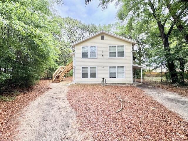 **Available Now!!**

**$50 Utility reimbursement fee**

**Pets considered with owner approval**

Welcome to this charming upstairs 1-bedroom, 1-bath unit nestled among the trees! Tucked away on a peaceful lot, this unit offers both privacy and convenience. Inside, you'll find a bright and open living space with large windows, updated flooring, and a ceiling fan for year-round comfort.

The kitchen comes fully equipped with ample cabinet space, a full-size refrigerator, stove, and microwave—perfect for everyday cooking. The spacious bathroom features a full tub/shower combo and clean finishes. Wall unit A/C keeps the space cool and comfortable Two closets in the living area provide additional storage. **All pets are registered via pet screening, and all assistance animals are verified through the same screening process.**

**Carpet cleaning (if applicable) & Admin Fee charged **

Tenant to verify all data. Please contact Sound Choice Real Estate to schedule a showing- 850-389-8533.

***Approval is based on several factors as follows***
- Rental History and Verification
- Employment History and Verification
- Credit History
- Criminal Background & Terrorist Database Check
- Pet Verification