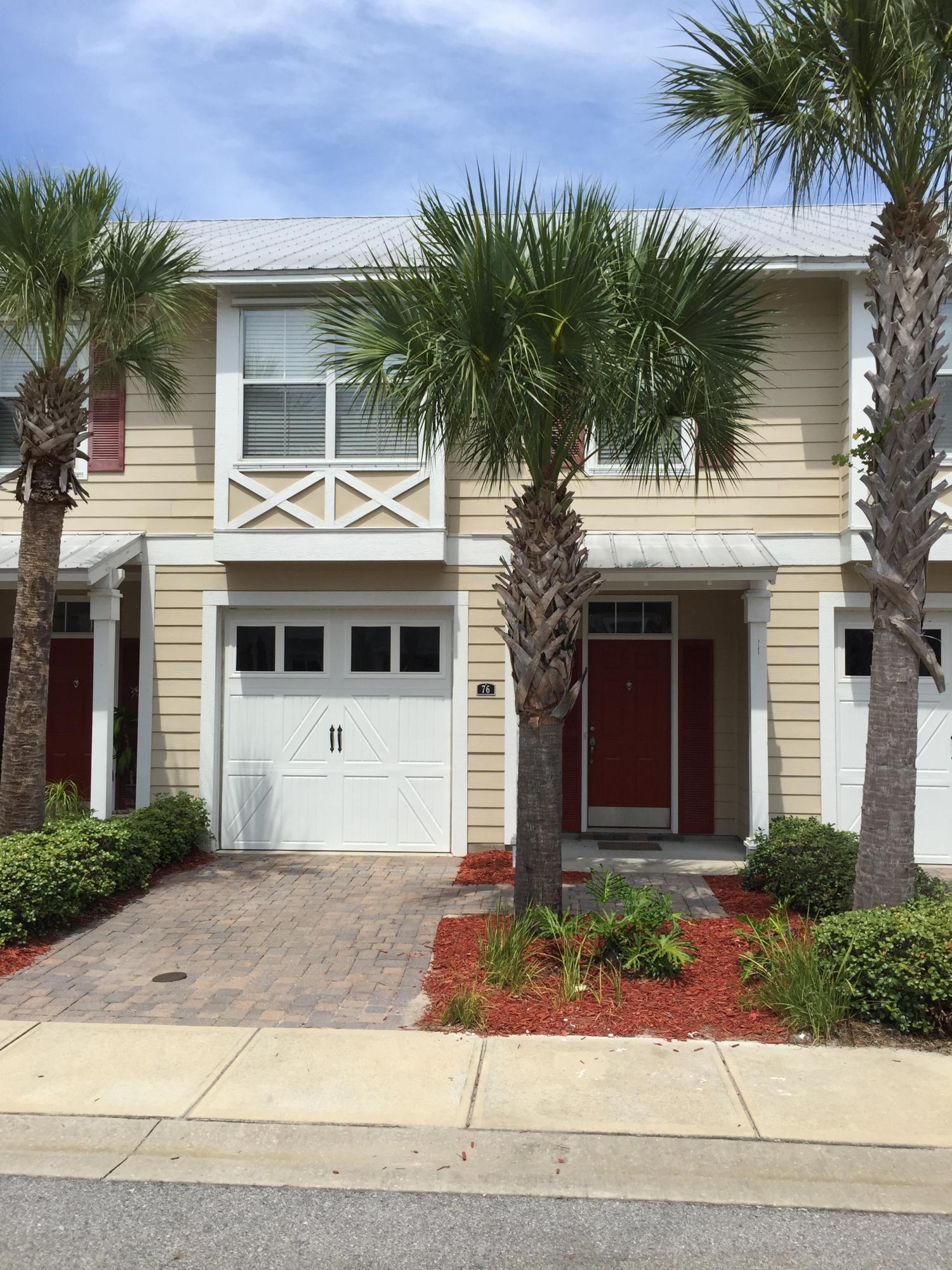 Fantastic townhouse in the highly desirable neighborhood of Eagle Bay. Great Santa Rosa Beach location just steps from the bay. The home features 3 bedrooms, 2.5 bathrooms. The kitchen features stainless appliances, granite counter tops and breakfast bar. The oversize master bedroom features a walk in closet and master bathroom with granite counter tops. Townhouse also has single car garage and a covered patio. Call to see today!