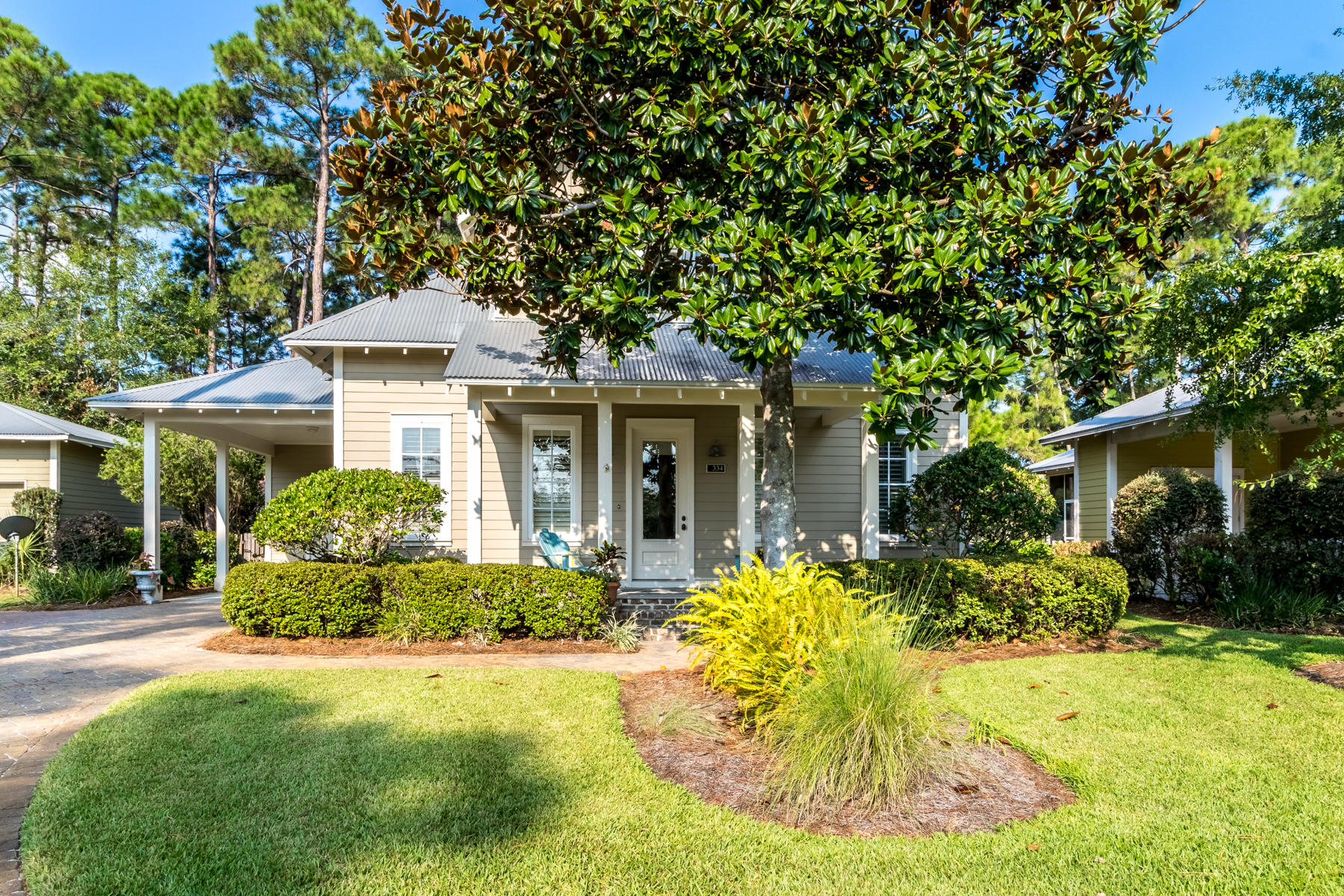 Priced below market value. Come see Carson Oaks - one of South Walton's most popular neighborhoods. Whether you are looking for a permanent residence or vacation home this charming Florida Cottage has it all. This spacious home features 3 bedrooms, 3.5 baths plus an additional bunk room / office. Main level living includes a spacious master suite, plantation shutters, travertine tile flooring, large family room / dining area, fully equipped kitchen with granite counters and updated appliances, half bath and more. The upstairs guest suite includes 2 bedrooms, 2 baths and second family room area. In addition, the home offers a welcoming rocking chair front porch and a relaxing screened porch and stone paver patio overlooking a large back yard with privacy fence. Carson Oaks amenities include A community pool, picnic area, maintenance free lawn care, and a secured waterside boat launch and storage. 

It's all about location...this home is minutes from nearby local area shops, restaurants, 30-A beaches and Sacred Heart medical facilities. Come see for yourself all that Carson Oaks has to offer.