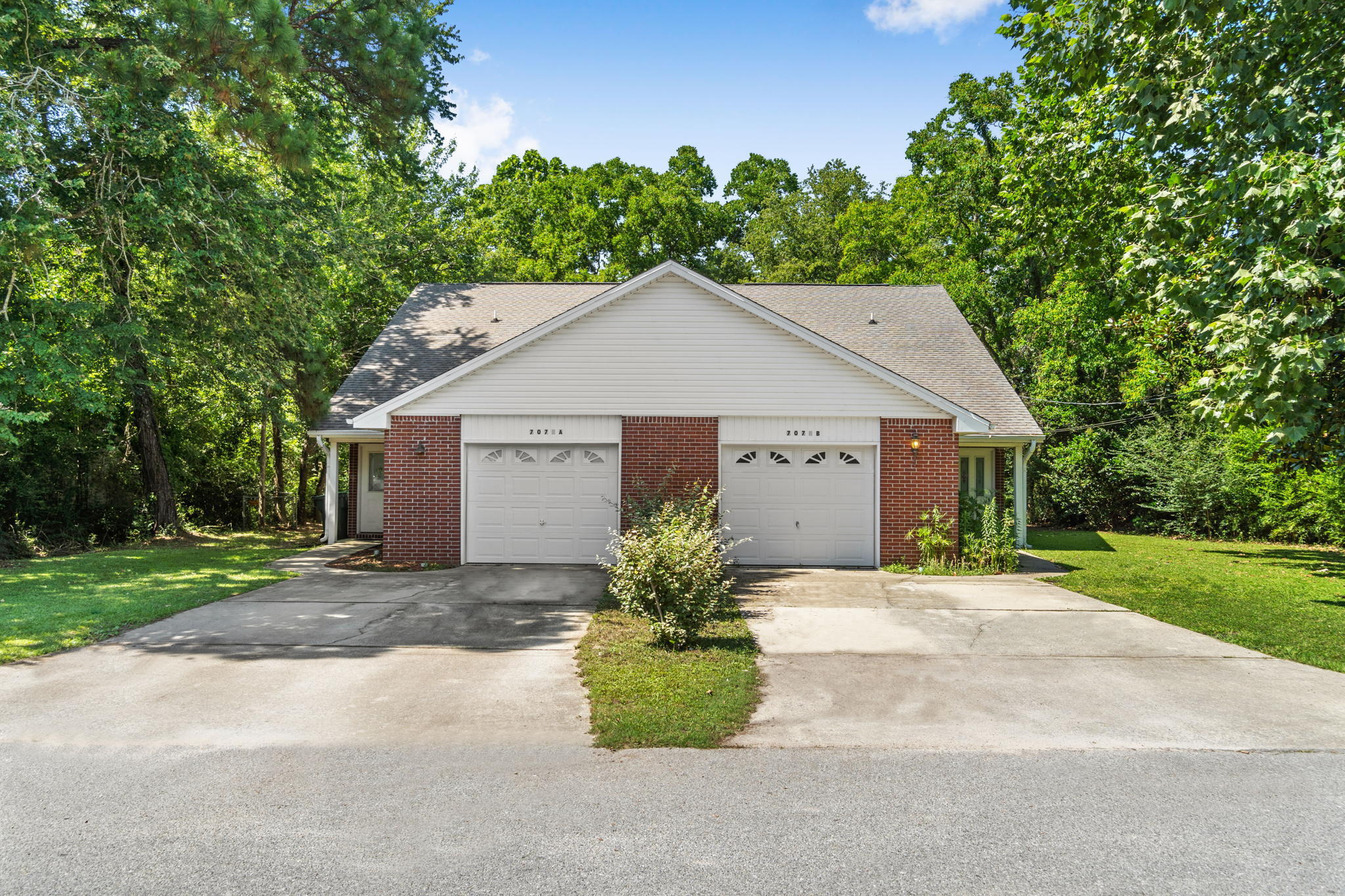Fantastic investment opportunity! Here's your chance to own an entire duplex for sale in the heart of Fort Walton Beach just minutes to Hurlburt Field's back gate! Each side is a 1400sqft townhouse consisting of 3 bedrooms, 2 baths and each side has their own garage and are individually metered! VA loan approved! You can purchase this property as a primary residence and live in one side while you rent the other, or as an investment property and rent both sides! Unit A is currently being used as a primary residence by the owner, and side B has had a long-term steady tenant for 12 years and is currently being rented for $1600/month. In fantastic move in/rental ready condition each side has tile flooring downstairs through the common areas with a spacious living room, under the stairs storage, a downstairs master bedroom with bathroom, and a nice sized well appointed kitchen with pantry, dining room space, and is open to the living room. Upstairs you'll find a small landing in each unit with two more nice sized bedrooms with ample closet space, and a hallway bathroom. Each unit has their own designated parking and a one car garage with laundry hookups (the washer and dryer will convey in Unit A, in Unit B they belong to the tenant). The backyard is huge with a great fenced in space to enjoy, and you can always add a fence down the middle if you ever wanted to separate the spaces. Each unit has their own HVAC units, water heaters (brand new), and utility meters. Don't delay on this rare investment property!
