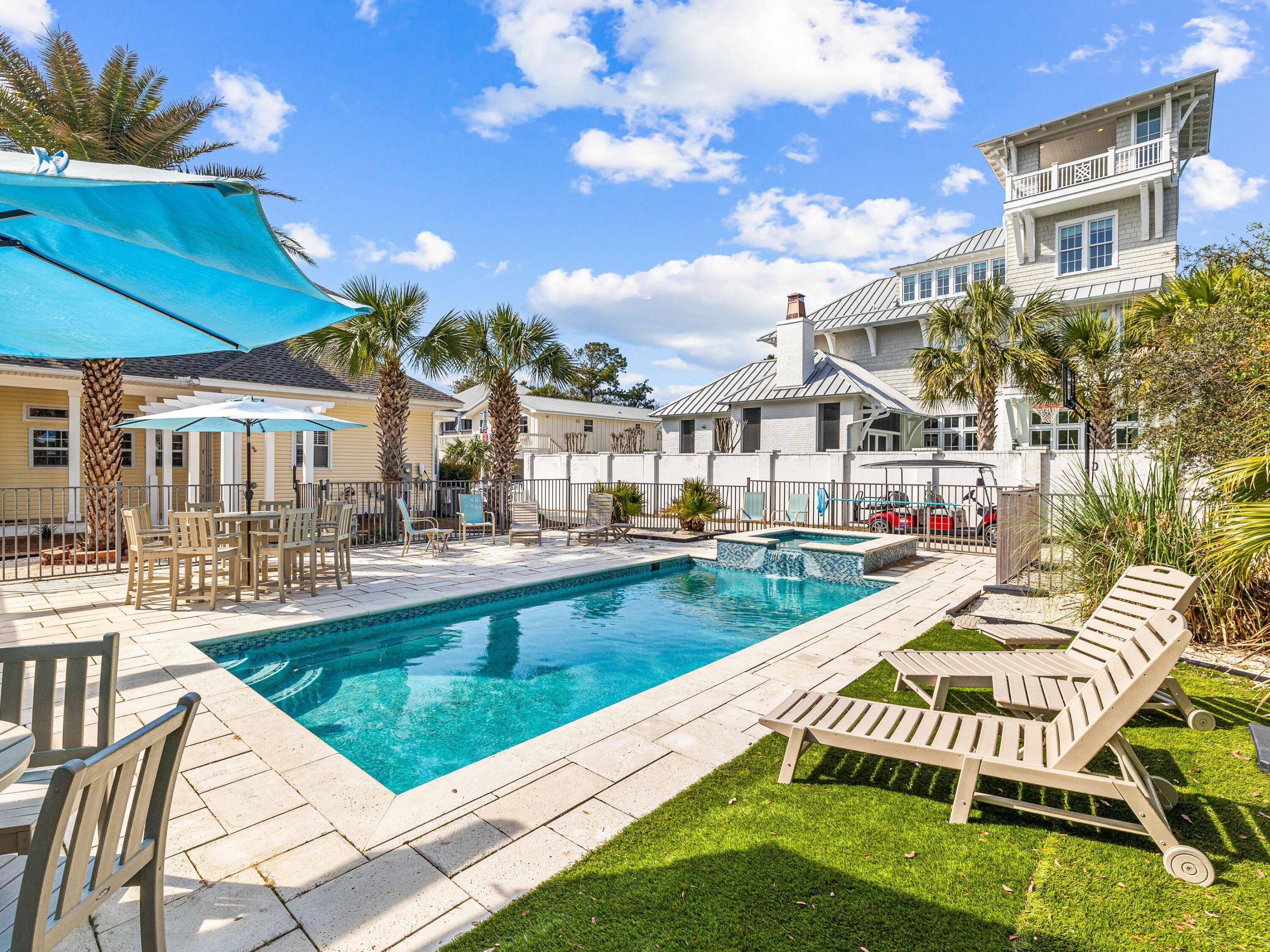 Welcome to coastal paradise at 41 Winston Lane, where luxury meets tranquility just steps away from the pristine shores of the Gulf of Mexico. Nestled in the heart of Inlet Beach, this stunning Victorian-style residence offers a coveted lifestyle of sun, sand, and sea.

Boasting an enviable location directly across from the famous Rosemary Beach, this exquisite home features five bedrooms, four bathrooms, and an additional sleeping area on the first floor. From the moment you arrive, you'll be captivated by the charm and elegance that define this coastal retreat.

The focal point of the home is undoubtedly the expansive pool and cabana area, where endless hours of relaxation await. Take a dip in the sparkling pool, unwind in the soothing spa, or lounge beneath the Florida sun in your private oasis. With ample space for outdoor entertaining, this backyard paradise is perfect for hosting gatherings with family and friends.

Situated on a quarter-acre lot, this property offers both privacy and convenience. Just steps away from the beach access at the end of Winston Lane, you'll enjoy easy access to the sugary white sands and emerald green waters that make this area famous. Plus, with a Tesla charger, brand new roof installed in 2024, updated HVAC, and converted to city sewer and water, this home combines modern amenities with timeless Victorian elegance.

Whether you're seeking a permanent residence, a vacation retreat, or an investment property with incredible rental potential, 41 Winston Lane has it all. Don't miss your chance to experience the ultimate in coastal livingschedule your private tour today!