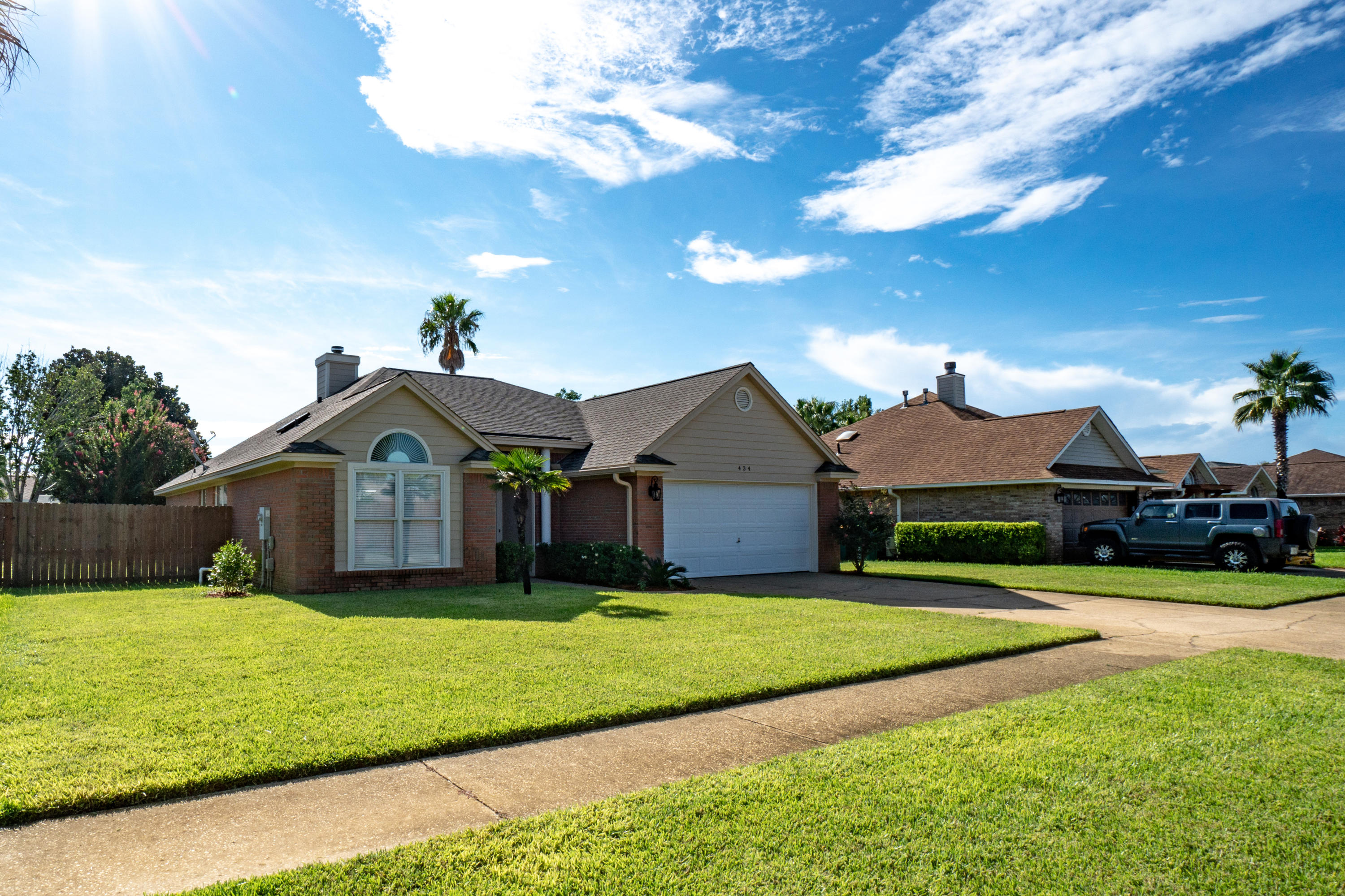 Outstanding location in the heart of Destin with only three blocks and a one minute drive to the Harbor in Destin, cross over the Destin Bridge for an easy drive to Eglin AFB and Hurlburt Field.
This fantastic home with a floor-plan which allows for privacy with split bedrooms plus an office or fourth bedroom and two updated bathrooms. The home has many upgrades, new HVAC, paint interior & exterior, light fixtures, kitchen corian counter tops, tile backsplash,stainless appliances with gas cook top, white cabinetry and tile flooring. The master suite features wood laminate flooring, coffered ceiling with recessed lighting, the master bath has a walk in closet,cultured marble with double vanity, jacuzzi tub & separate shower with new tile. All of the bedrooms have new laminate flooring and the living room
features 9' and 10' ceilings, crown molding with a gas fireplace, the entire home has an abundance of natural light.
All of the exceptional features plus a large fenced back yard with plenty of room to build a pool.  Ready for immediate occupancy, and qualifies for VA financing.
All room dimensions and square footage to be verified by Buyer.  Call today to schedule a showing.