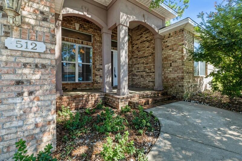Exquisite 4 bedroom 2 bathroom BRICK HOME in a highly desired neighborhood located in the heart of Crestview. This home just had all new carpet installed in all bedrooms and closets. New wood faux blinds installed in all windows. This property has everything that is desired in today's market.  The Livingroom, dining room, and kitchen has track lighting. Kitchen features island with breakfast bar, stainless steel appliances. The owner suite has 2 spacious walk-in closet in bathroom. The owner suite bathroom has a must see extremely spacious shower and bathroom has separate garden tub. This is an easy show and you don't want to miss out on this one. Buyer to verify all measurements