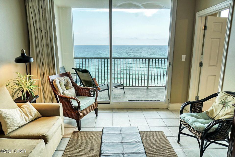 This one of a kind property conjures up images of sun-splashed days of swimming, biking, and relaxing. It lives like a beach house but comes with all
the benefits of owning a condo. Property will convey with luxurious furnishings, window treatments, and artwork that welcome you to lie back, relax, and enjoy
panoramic views of the pool, beach and ocean. Open floorplan and 9' ceilings allow for fabulous Gulf and sunset views from balcony, living room, dining room,
kitchen, & master suite providing the ultimate alfresco living and entertaining environment! Sunset views from the generous, private, balcony are a perfect end to
a sunny day and beginning to an exciting evening. MAIN MASTER SUITE is front and center on the beach with direct access to the main balcony