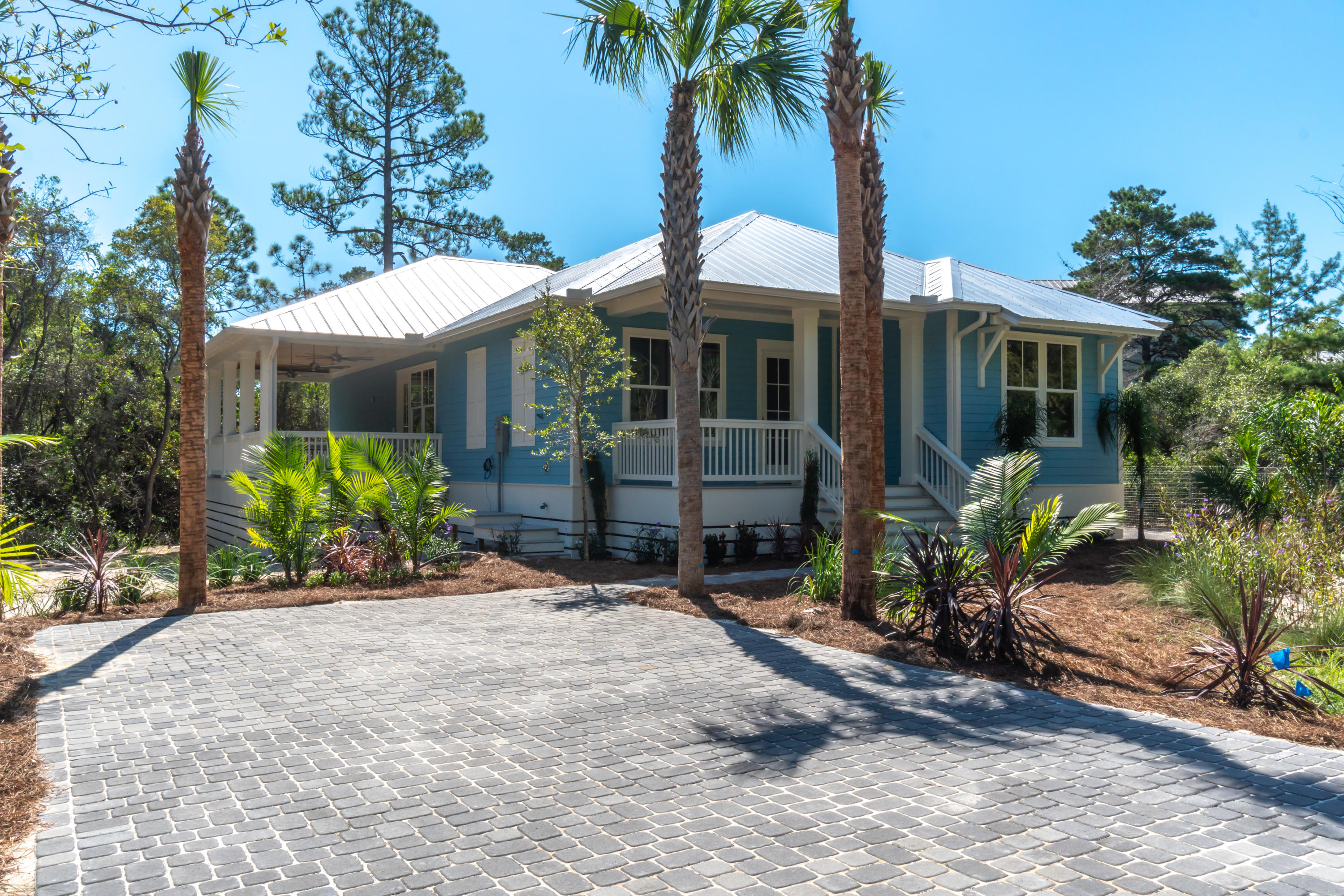 This one new story home, located adjacent to the gate that joins Seacrest Beach and Treetop, is on a nature trail that leads to Alys and Rosemary Beach. The lot is large enough to add a 2 car garage and pool. This home is fully furnished with custom bunk room and flat screen TVs. The large covered porch is are perfect for entertaining and will be equipped with cabinets, grill and pizza oven. The kitchen is equipped with a 35 Verona range, Viking refrigerator, dishwasher. quartz countertops and decorative tile. Treetop at Seacrest Beach is a gated community with entrances to 30A and 98,, deeded beach access and a community pool. This quaint, secluded neighborhood nestled between Alys and Rosemary Beach offers privacy and is walking distance to all the shops and restaurants and the convenience of the beach and  the shops and restaurants at Alys and Rosemary Beach!    Treetop is an undiscovered gem!