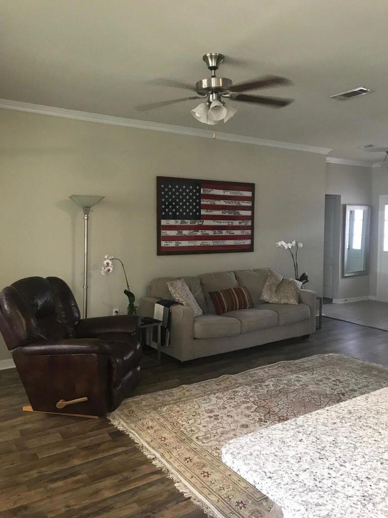 Contemporary 3 bedroom and 2 full bath home. Master bedroom has a walk in closet with built in storage. Bathroom has a garden tub, double vanity and separate shower. Kitchen with eat in area and plenty of cabinets and a pantry. Breakfast bar and dining area. Spacious living area. Large privacy fenced in back yard. 2 car garage.