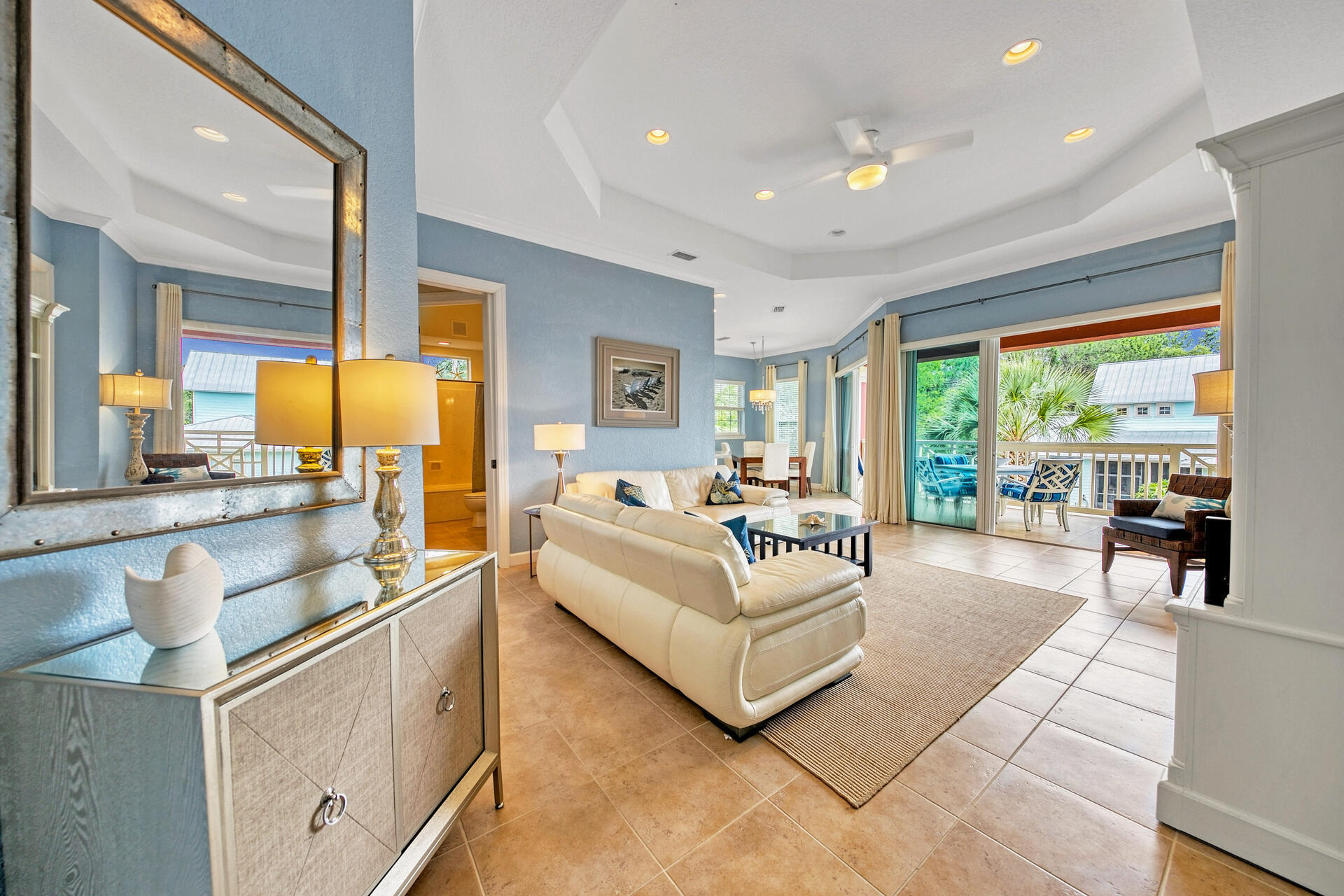 You will feel at peace the from moment you enter this well maintained 2-bedroom 2-bathroom second floor end unit condo in the quaint area of Crystal Cove, located inside the Sandestin Resort. Updates include fresh paint, LVP flooring in both bedrooms, stainless steel appliances, granite countertops, all New light fixtures and ceiling fans and a new hot water heater in 2018.  The owner has even replaced the electrical outlets and switches. There are two- 3 pane sliding balcony doors that each have Hunter Douglass remote control blinds to access the tiled balcony for that open air feel on those cool fall/winter months. The laundry room has a full-sized washer and dryer and cabinets for additional storage and convenience. Additionally, the unit comes with 2 new bikes to enjoy around the resort.  All information is to believed to be accurate but must be verified by the buyer or buyers agent to buyers satisfaction.