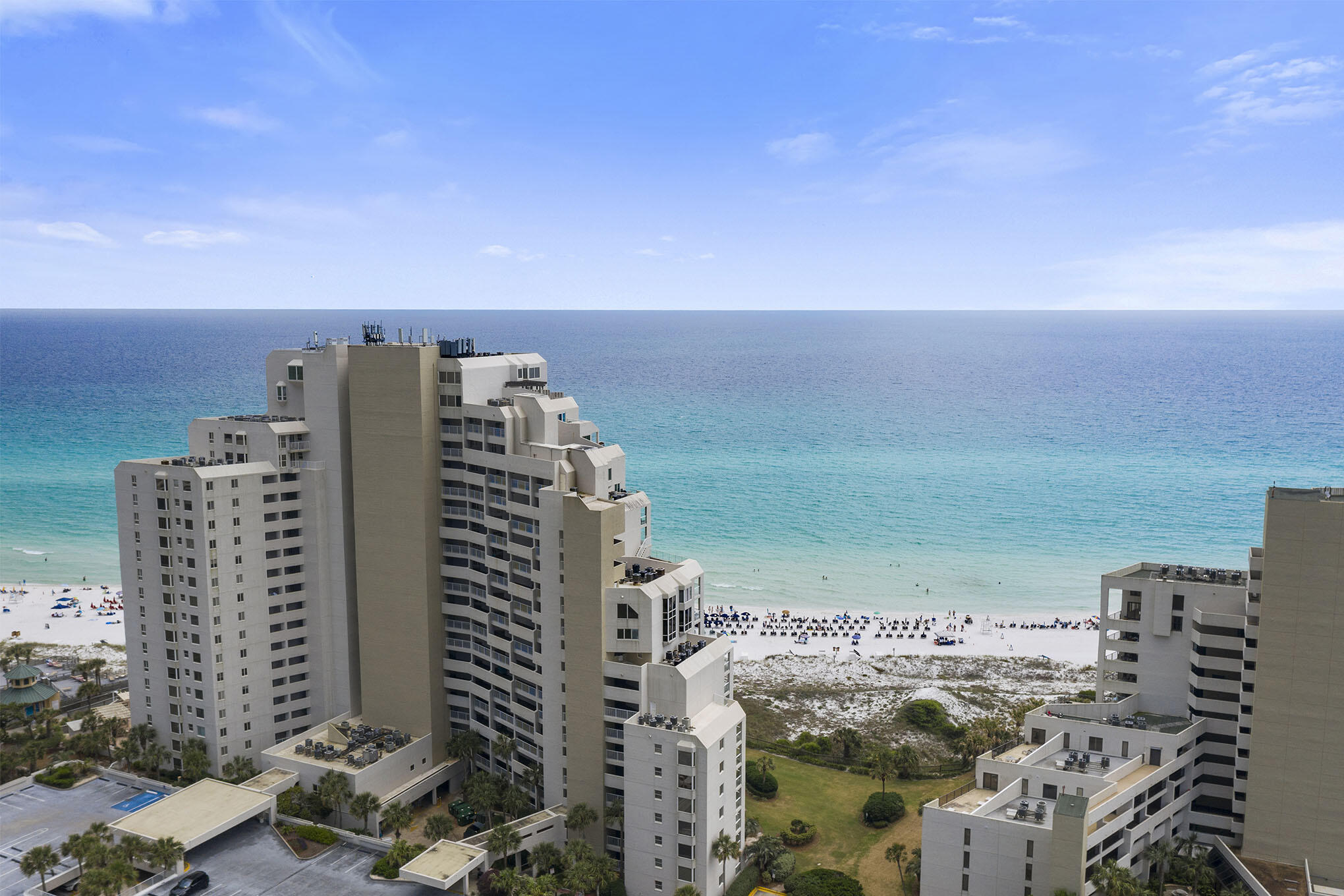 Enjoy panoramic gulf views from Destin to Panama City Beach from the wraparound balcony of this beachfront condo.  You will love daily sunrises and sunsets from this 7th floor, 3Bed/2Bath, 2246 sqft Sandestin Golf and Beach Resort condo, which is offered fully furnished, has floor to ceiling windows, two living areas, a gourmet kitchen and tile throughout.  Enjoy sunrise and your morning coffee from the private master balcony.  Beachside II offer a private seasonally heated pool and private deeded beach access.   Sandestin Golf and Beach Resort spans over 2,000 acres and features miles of sugar white sandy beaches, bay front, the Village of Baytowne Wharf with events, shopping, dining, family entertainment and nightlife, 200 + slip marina, four championship golf courses, a world-class tennis center with pickle ball court, swimming pools, bike paths throughout, fitness center, spa and meeting spaces.  Ride your golf cart from the Beach to the Bay to Publix to Emeril's Restaurant and shopping in Grand Boulevard just outside of the gates of the Sandestin Resort.  This is true golf cart living!  The Sandestin Beach and Golf Resort has over 70 unique neighborhoods of condominiums, villas, town homes and estates.  It is home to the Burnt Pine Golf Club that Golf Magazine has named "Crown Jewel of Florida Golf".