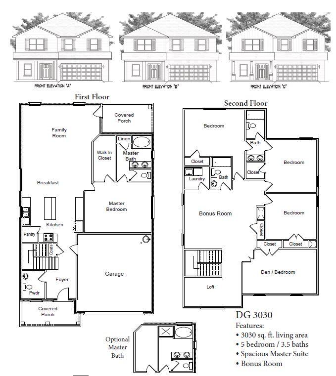 Welcome to HIDDEN PINES by Adams Homes. Located just 30 minutes to Navarre Beach, with close proximity to schools, shopping and much more. This home is 3-sided brick with Hardi design front, 2 car automatic garage, sprinklers with timer, and a sodded yard with a landscaping package. Some upgrades that are being added to this home include granite/quartz countertops in kitchen and bathrooms, Puretec LVP flooring everywhere with carpet only in bedrooms, craftsman style elevation, and garden tub in the first floor master ensuite. Upstairs are 4 additional bedrooms, a bonus room, a loft, and 2 full bathrooms, one which is a jack and jill.