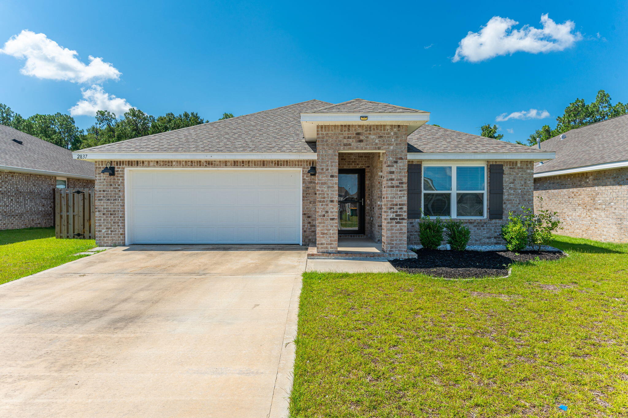 This beautifully maintained, single-story all-brick home in Crestview offers the perfect blend of modern design and everyday functionality. With 4 bedrooms and 2 bathrooms, this home features a split floor plan ideal for both privacy and convenience.

Step inside to discover luxury vinyl plank flooring throughout the main living areas, paired with a bright, open-concept kitchen, dining, and living space. The kitchen is designed for style and function with stainless steel appliances, a gas range, tile backsplash, pantry, large kitchen island, and modern finishes.

All bedrooms feature plush carpet and ceiling fans, and the private primary suite includes a spacious glass-enclosed walk-in shower, dual vanities, water closet, and walk-in closet. The guest bath offers a convenient shower/tub combo.

Out back, enjoy a covered patio that leads to a large, fully usable yard complete with a storage shed and additional side storage space.

Property Highlights:
" 4 Bedrooms | 2 Bathrooms
" All-brick, single-story construction
" Luxury vinyl plank flooring & plush carpet in bedrooms
" Open kitchen-living-dining area with modern finishes
" Stainless steel appliances & gas range
" Split bedroom layout
" Large primary suite with dual sinks and walk-in shower
" Covered back patio
" Spacious yard with shed and additional side storage


Conveniently located near Crestview amenities, schools, and commuting routesthis home offers comfort, space, and style.