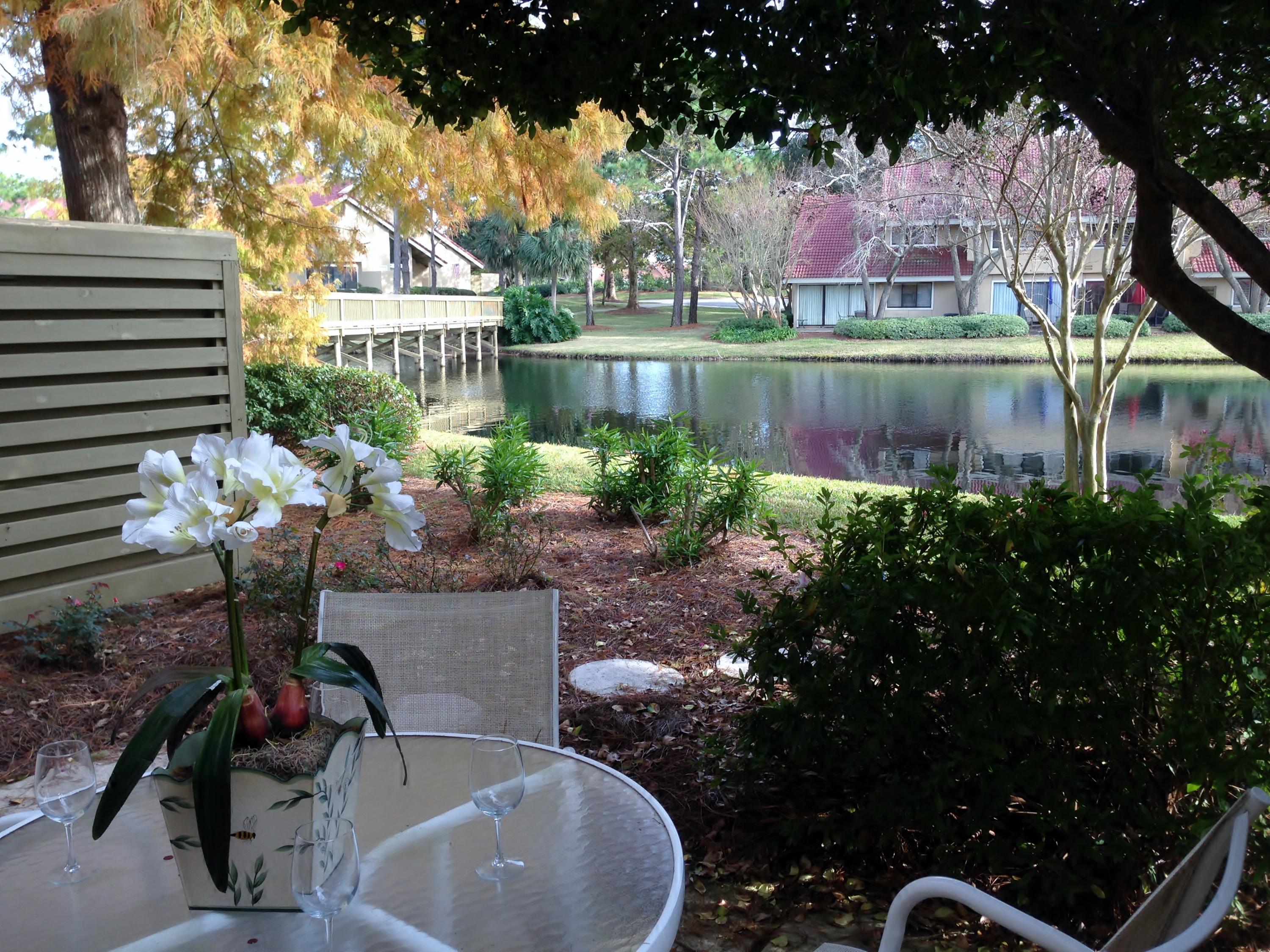 Beautifully Furnished and available for a lease until 10/31/16. This is a spacious 2bd/2 ba townhome on the lake in the peaceful neighborhood of Beachwalk Villas in Sandestin Golf and Beach Resort. This furnished home offers living and dining space on the first floor, courtyard and a lakefront patio. Upstairs there are two bedrooms including master. Each with attached full bath. Come see what all Resort Living has to offer. Amenities included for the lease of this home are daily kayak and bike and boogie board rentals. Daily tennis court time, fitness club access (with spa and steam rooms), access to the resorts three pools, and discounts on golf and beach set-ups are also included.This is in addition to any amenities specific to this property's neighborhood and is an exclusive offeri