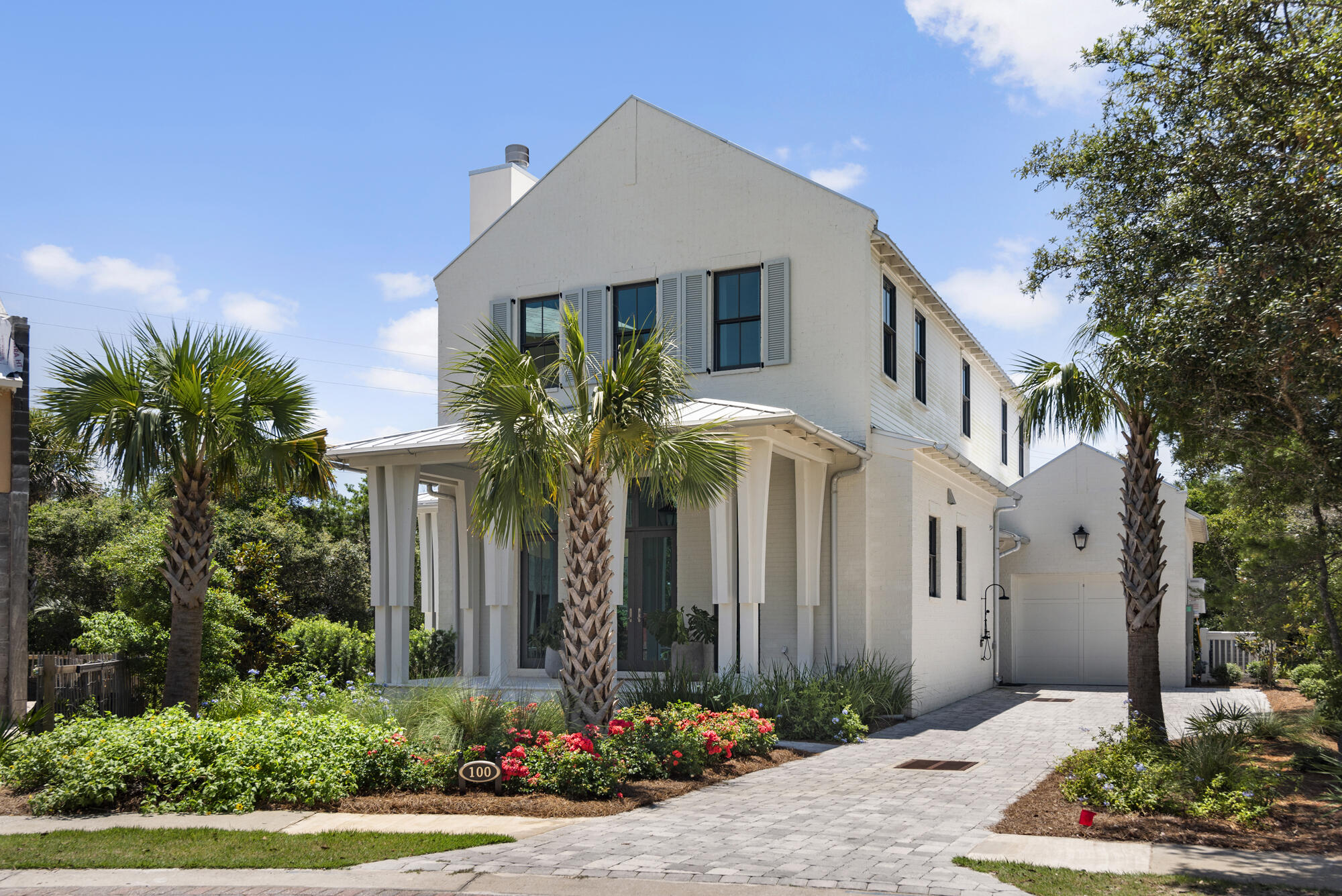 Perched in the peaceful rental restricted and gated neighborhood of Heritage Dunes on the South side of 30A in Seagrove, this recently constructed Savoie designed home captivates even the most sophisticated. Gorgeous gourmet kitchen with custom cabinets reaching the ceiling, oversized white farmers sink and high-end appliances including a wine refrigerator, gas stove, and ice maker. The fabulous laundry room doubles as a butlers pantry with an abundance of additional storage. Master bedroom includes a sitting area for watching tv or catching a quick catnap. Ultra long windows throughout the home stream in natural light and compliment the gray and white neutral colors of the walls and countertops.  The home also offers 6 inch stained and finished white oak wood flooring throughout. Luxury lighting further enhances the calming elegance. The loft upstairs overlooks the living space below and offers slight views of the Gulf of Mexico.  A 2nd master bedroom upstairs and 2 additional bedrooms provides ample space for family and friends.  Heritage Dunes boasts 450 feet of private deeded access to the most beautiful beaches in the world. Beach service including 1 umbrella and 2 chairs with La Dolce Vita is included in HOA Fees.  The recently updated community pool, just a few yards away, offers the enticing option to take a swim or relax in a lounger.  Fabulous local seafood restaurants and fun shopping abound along 30A and are within biking and walking distance.