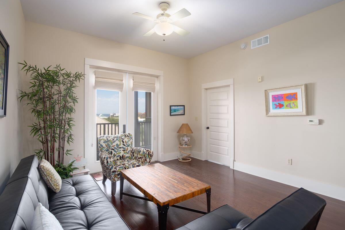 Meticulously maintained never rented 2 bedroom 2 bath condo in Redfish Village featuring gulf view and a modern kitchen with granite countertop and stainless steel appliances.  The spacious kitchen overlooks the dining and living area creating inviting open floor plan perfect for gatherings during your beach vacation. Elegant Tall French Doors in the living room as well as the Master Bedroom are opening up into a large balcony where you can enjoy your morning coffee or afternoon cocktail. Project amenities Include BBQ grill area, 2 Heated Pools, Fitness Room, Playground, Theatre, Library, scenic trail to the lake, Deeded Beach and more.