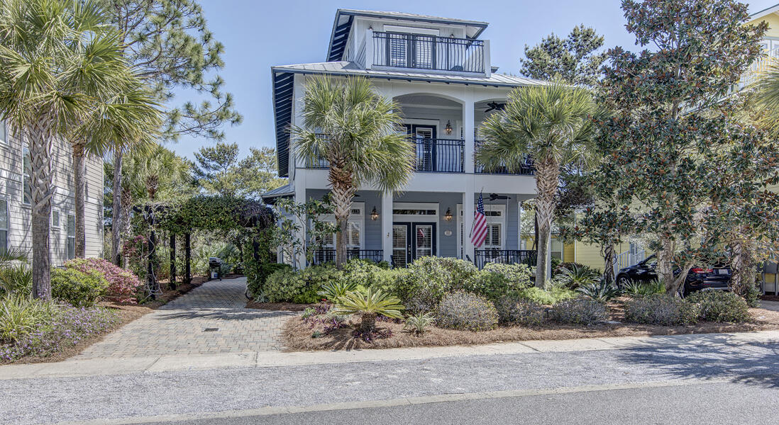 Under contract - taking backup offers - This spectacular 3-story, 5-bedroom, and 4.5-bathroom beach home sits on a beautifully landscaped, oversized lot providing plenty of space for enjoyment.  This custom home will captivate you the moment you step from the front porch into the light-filled entry. The open floor plan provides tranquil beach elegance with every detail exhibiting craftsman quality. This home is one of few 5 bedrooms on 30A with 2 masters. The first level offers a large private guest room and a screened in back porch. There is a large observation deck that is partially covered for enjoying the sun and shade. You are a 5-minute tram ride away from the sandy beach. Seacrest Beach offers incredible amenities with a remarkable 12,000 square foot lagoon pool. space. Newly updated in 2017, the HVAC was replaced in 2019 and the exterior was painted in 2020. It is completely furnished and move-in ready or ready to rent. Rental potential is $150,000+ yearly. Deeded beach access through Sunset Beach is accessible via neighborhood tram service or a quick walk. Shopping, dining, and entertainment are located nearby in the neighboring Village of South Walton, Rosemary Beach and Alys Beach.
The HOA fees include the Tram service, trash, and high speed internet.