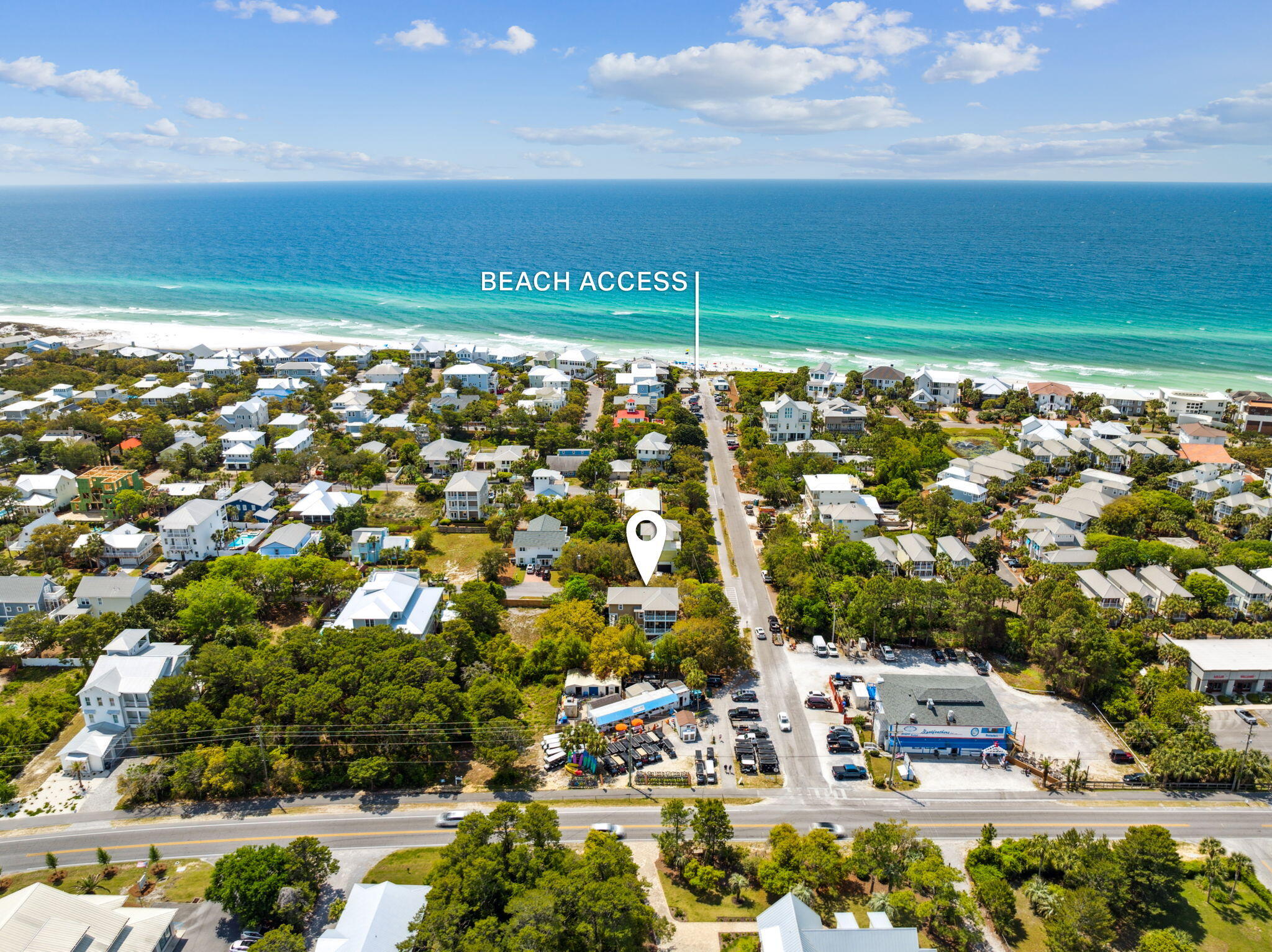 Perfectly positioned just steps from the sand and at the heart of 30A's sought-after west end, 19 Buddy Street presents a rare opportunity to own a fully updated coastal retreat with Gulf views and exceptional rental potential. With no HOA, a private pool, and balconies on every floor, this residence blends effortless beachside living with long-term value.

Spanning three levels, the layout is thoughtfully designed for both comfort and privacy. The first floor offers two guest bedrooms, while the second level is anchored by a renovated kitchen, open dining area, and an additional guest suite. On the third floor, two spacious primary suites create the perfect sanctuary, offering elevated Gulf views and separation from the main living spaces. Offered fully furnished and turn-key ready, the home has been meticulously upgraded throughout including a new A/C unit, electric water heater, Hayward pool heater, refrigerator, dishwasher, cabinetry, and fully remodeled bathrooms. Every detail has been curated for a move-in-ready experience that functions beautifully as a personal retreat or high-performing vacation rental.

Just a short stroll or golf cart ride from the beach, 19 Buddy Street captures the essence of 30A refined, relaxed, and ready for what's next.

Reach out for cost-to-own figures and rental projections.