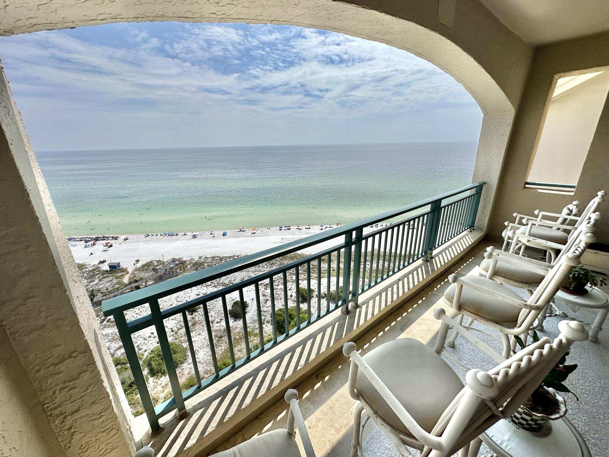 Own a piece of paradise in this 15th floor beachfront resort home with stunning views of the Gulf. This is the coveted H floor plan with all 3 bedrooms with a view of the gulf .  Entire unit has been renovated in the past year and a half.
Kitchen has high end Thermador appliance, quartz countertops and gorgeous tile back splash.  All bathrooms have also been renovated with new glass showers and the primary bath has a beautiful free standing tub.  All new lighting fixtures have been added along with new kitchen and bath hardware.
The Southwinds Complex is non rental making it very private and quiet.  Please call to see this exceptional property.  The gulf views are outstanding and unobstructed from this 15th floor position. Floor Plan H.  This is the one you have been waiting to see!