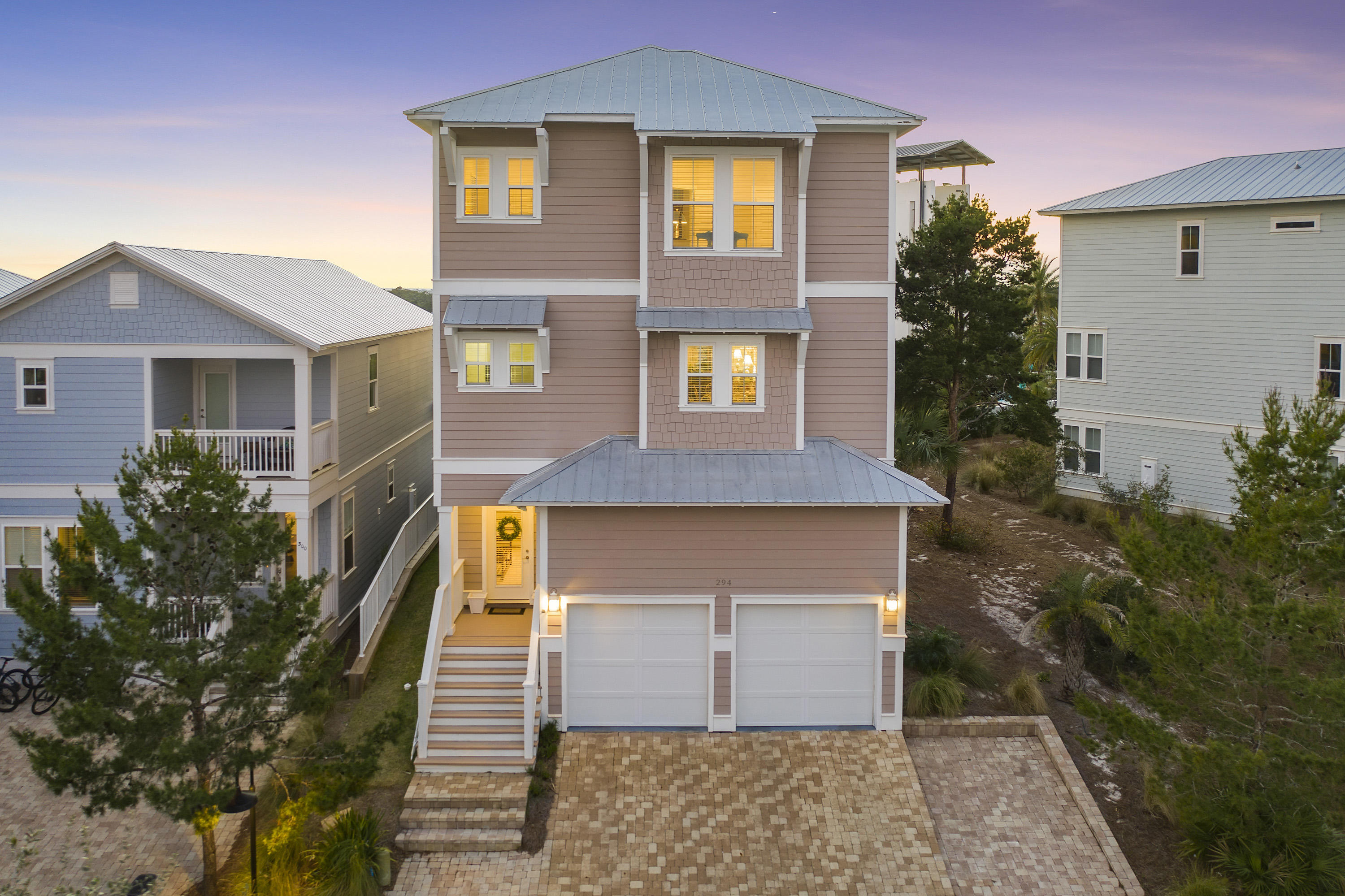 Contract fell through, and back on the market!  Like new home that boasts gulf views and is just a few steps to the community pool and recreation area!  Beautiful custom built home, perched atop one of the highest points in the coveted Highland Parks neighborhood of Scenic 30A!  Spacious and open, this home has 4 bedrooms, 3.5 baths and is just over 3,800 square feet.  The multi-level floor plan allows for privacy, yet the open concept of the living area easily accommodates large gatherings.  Clean and updated finishes throughout, beautiful floors, dual oven, and butlers pantry in the kitchen.  Highland Parks enjoys a fabulous location in South Walton county, near the beautiful white sand beaches and offering the best of relaxed Emerald Coast living.