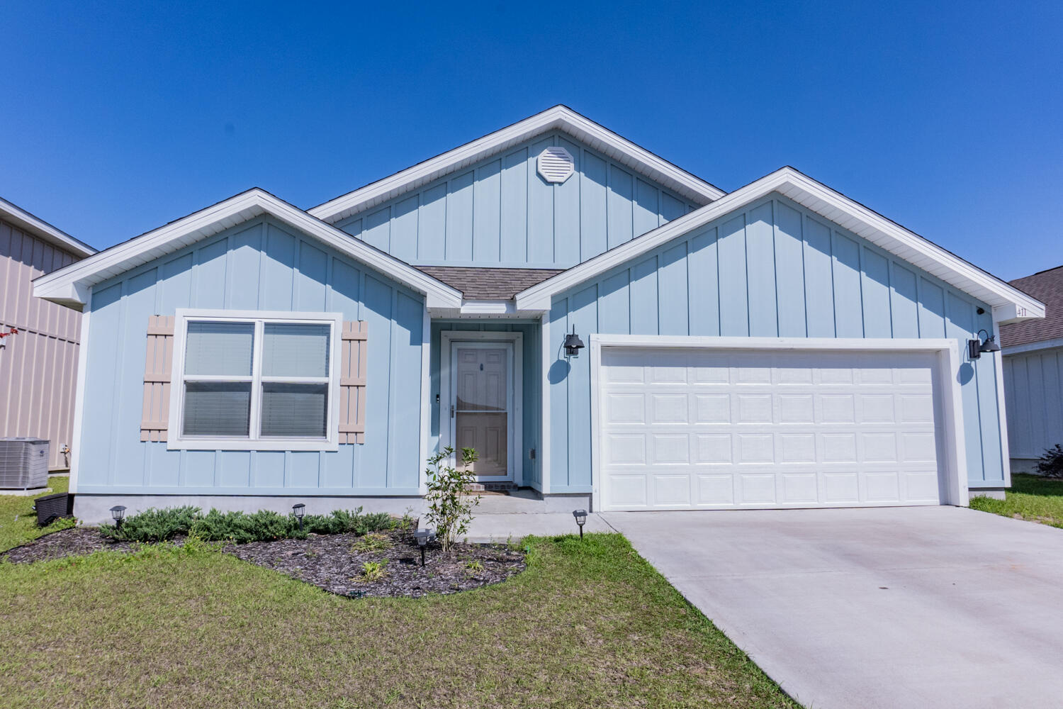 Available Now....Desirable Shoal River Landing, a pool community offers easy access to bases, beaches and shopping.  The Cali floor plan is an open concept 4/2 plan with many nice features.  LVP in the main living areas, neutral paint throughout, covered back patio, 2 car garage. kitchen island, breakfast bar, plenty of cabinetry and counter space.  Spacious bedrooms and bathrooms.  Carpet in the bedrooms and large laundry room.  No inside smoking or vaping.  Pets are welcome with owner approval and pet fee.