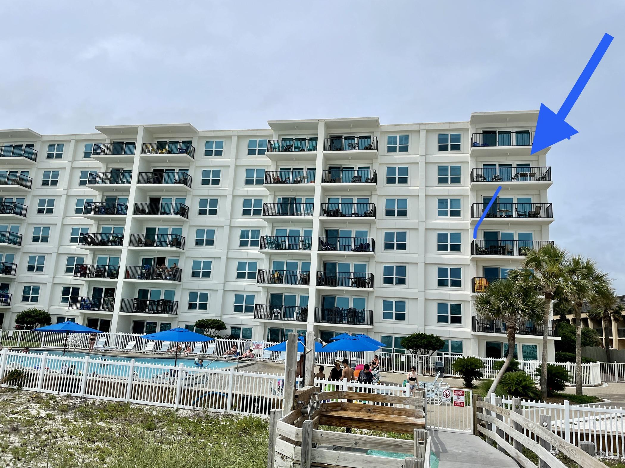 6th floor CORNER unit with GULF FRONT MASTER boasting almost 1400 sq ft, 3 bedrooms/2 bathrooms this unit not only makes an amazing vacation rental or 2nd home, but could easily be your full time residence.  The open floor plan nicely updated with low maintenance travertine flooring throughout.  Kitchen offers granite countertops, stainless appliances and spacious bar. Awaken to serene views of the Gulf of Mexico from the gulf front owners suite. Comfortably sleeping 8 people this beautifully decorated condo is being sold fully furnished. Everything at Sea Oats is like new! Recent complex renovations include exterior paint, walkways, balconies, windows& doors. Amenities at Sea Oats include seasonally heated community pool & hot tub for those cooler nights, spacious poolside deck & lounge area, BBQ grills, tennis courts, elevator & private boardwalk w/ shower stations.  All of this and pet friendly too.  Don't miss out on this beautiful gulf front unit.