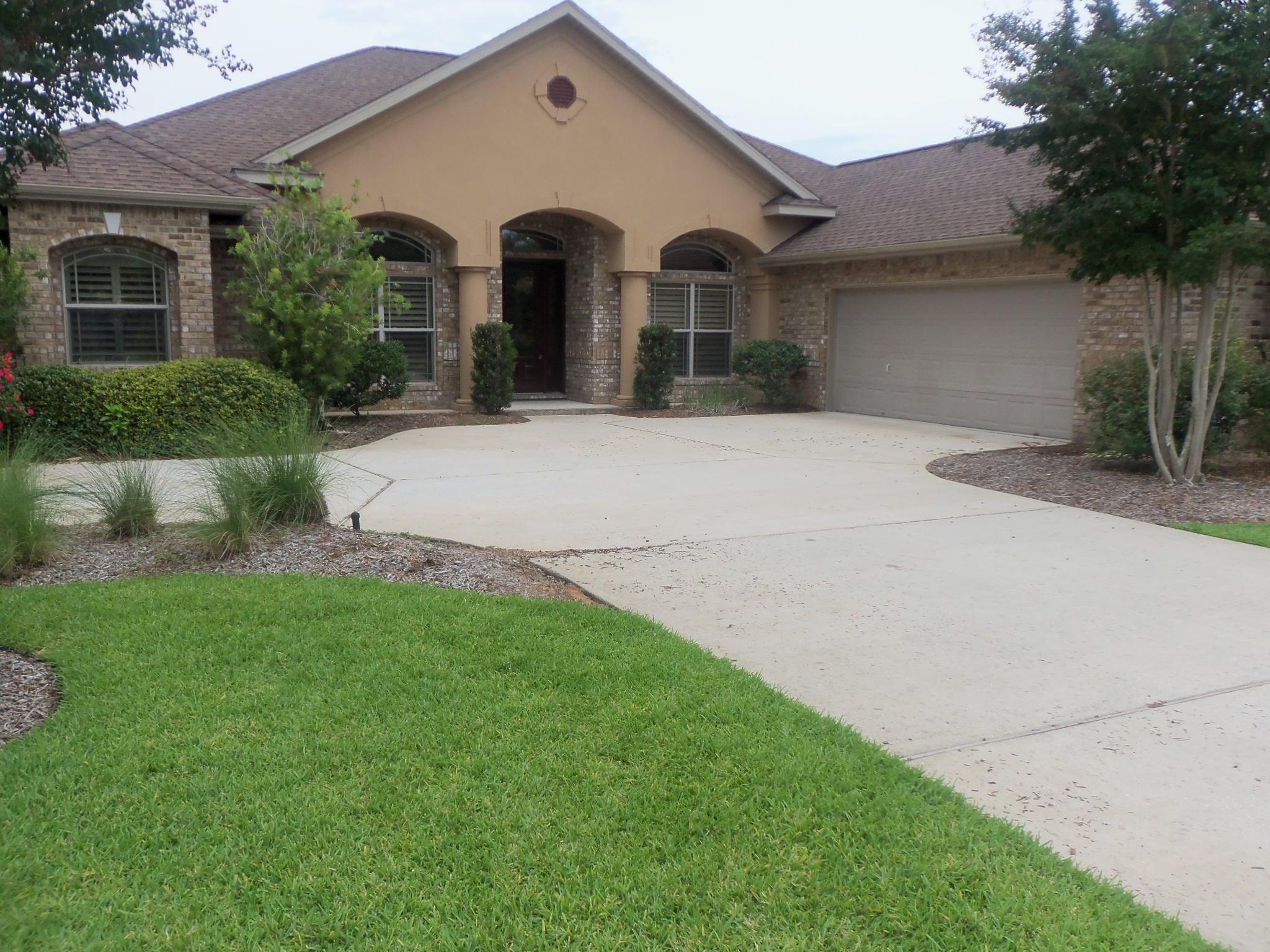 **MOVE-IN SPECIAL**Beautiful 4 bedroom 3 bathroom home in the Heritage Park waterfront, gated community. This community sits on the Santa Rosa Sound featuring an in-ground pool and club house with gym that overlooks the water. Convenient to Hurlburt AFB, shopping and beaches. Granite counter-tops, stainless steel appliances, breakfast bar, with center island in the gourmet kitchen. Huge master suite. Great covered patio surrounded by professionally maintained landscaping (Landscaping included in rent). Bedroom windows all have plantation shutters. Crown molding and built in book shelves add great touches to this beautiful home. Washer/Dryer with Steamer included. Tenant reqd to use anti-rust solvent with lawn pump.Pets allowed. Call today for showing appointment. AVAILABLE NOW!!