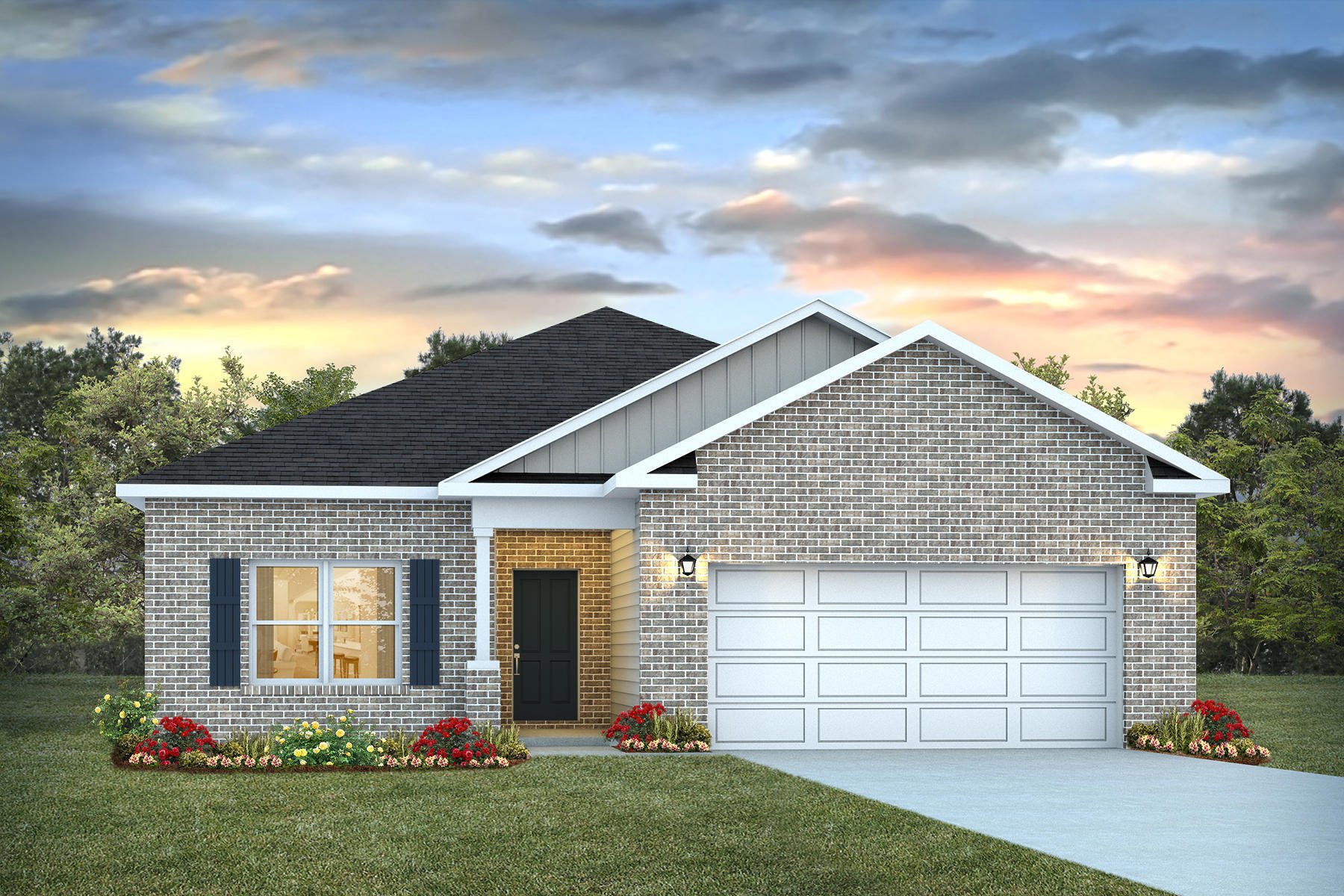 Patriot Ridge offers a community pool, cabana, underground utilities & sidewalks. The SHARP Lismore is one of our most popular 3 bed, 2 bath home with nice amenities & highly desirable open floorplan. GREAT for relaxed living & entertaining. The beautiful & well-designed kitchen.  gorgeous Quartz countertops, large island bar, pantry, all stainless appliances, smooth top range, built in microwave. Spacious Bedroom 1 & the adjoining bath have a large shower & walk-in closet. The latest in wood-look flooring & PLUSH carpet in the bedrooms. The Smart Home 'Connect' package provides several Smart Hm. devices for your convenience. Beautiful classic curb appeal. VERY convenient South Crestview location. Easy access to Ft. Walton/Destin area beaches & just minutes to golfing.