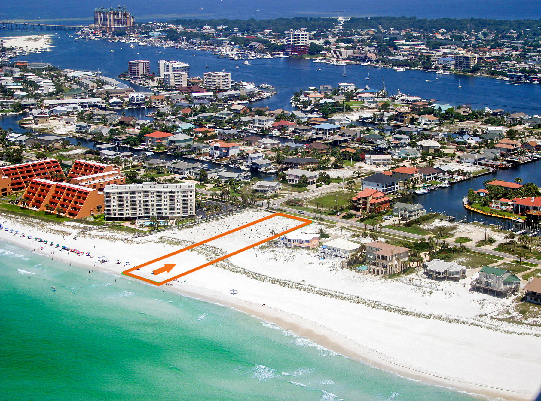 Rare Opportunity to own 100' of Gulf frontage (1.03 acres) on Holiday Isle! Enjoy spectacular Gulf and Harbor views from this estate lot measuring 480' deep. Build your dream home or purchase as an investment to capitalize on in the future. Rent a deep water boat slip just a short walk from this site! Holiday Isle in Destin is ideally located just minutes to shopping, golfing and all the popular restaurants. Don't miss this opportunity!!