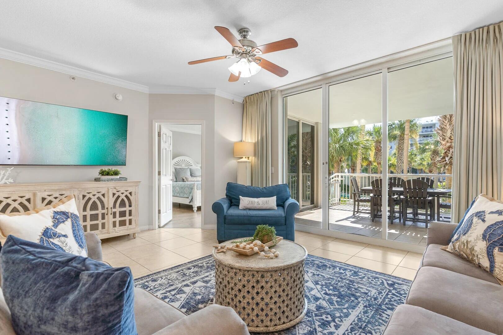 Destin West Bayside welcomes you to explore our great resort.  Within our resort Heron L07 is a great condo with a much sought-after location.  Lanais on bayside of DestinWest are in great demand.  Vacation guests love the convenience of the private grill and hot tub, the ease of accessing all of the amenities of DestinWest via the back steps that make it easy to go to lazy river, the private pool of Heron (heated in the colder months) or the dock.  Inside the condo is furnished to please vacationing guests with all the amenities needed for an enjoyable and stress-free vacation.  The condo comes guest ready.  Don't miss out on this opportunity to own one of the best rentals at DestinWest.  All owners and guests on bayside have full access to all amenities on Gulfside also.
