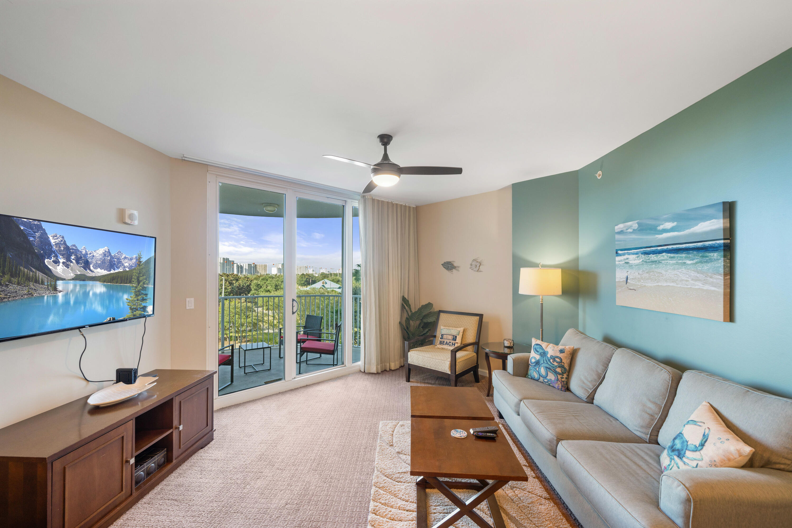 Experience the ultimate blend of coastal elegance and resort convenience in this beautifully furnished condo at The Palms of Destin Resort & Conference Center. Whether you're seeking a primary residence, a vacation escape, or a lucrative short- or long-term rental, this unit offers the flexibility and style you've been searching for.  Perfectly nestled between the Gulf and the Bay, you're less than a half mile from the Emerald Coast and less than 1.5 miles from the Choctawhatchee Bay.  This ideal location offers the best of both worlds for water lovers, allowing you to choose your perfect coastal adventure in just minutes.
Step inside to find an open-concept layout highlighted by granite countertops, maple cabinetry, and a breakfast bar perfect for casual dining. The spacious living and dining areas open directly to a private balcony overlooking the city and emerald waters of the Gulf, creating the ideal backdrop for sunset cocktails or morning coffee.
The primary suite also enjoys balcony access and an ensuite bath, while the second bedroom features its own full bath and built-in bed setup, an ideal retreat for guests or renters. Added conveniences include a washer, dryer, and dishwasher, ensuring the home is completely turn-key and ready for immediate enjoyment or income.

The HOA covers all utilities including electricity, cable, Wi-Fi, and security, making ownership effortless and worry-free.  

Residents and guests at The Palms of Destin enjoy a true resort experience with access to and amenities including the following:  a spectacular 11,000 sq ft lagoon-style pool surrounded by lush tropical landscaping, heated pool, children's splash zone, and oversized hot tub, fitness center, tennis, basketball, and pickleball courts (indoor and outdoor), on-site full restaurant, coffee bar, tiki bar, and grill area, full-service spa and event spaces for private gatherings, EV charging stations conveniently located on-site.

Nestled in Destin's West Tower, this unit is just minutes from Henderson Beach State Park, world-class golf, fishing charters, upscale shopping, and top-rated dining. Enjoy the peace of a tropical retreat while staying close to everything the Emerald Coast has to offer.

Offered fully furnished and move-in ready, Unit 2510 represents one of the best values in resort living along Florida's Emerald Coast.  Whether you choose to live, vacation, or invest here, you'll be surrounded by sun, style, and serenity every day.