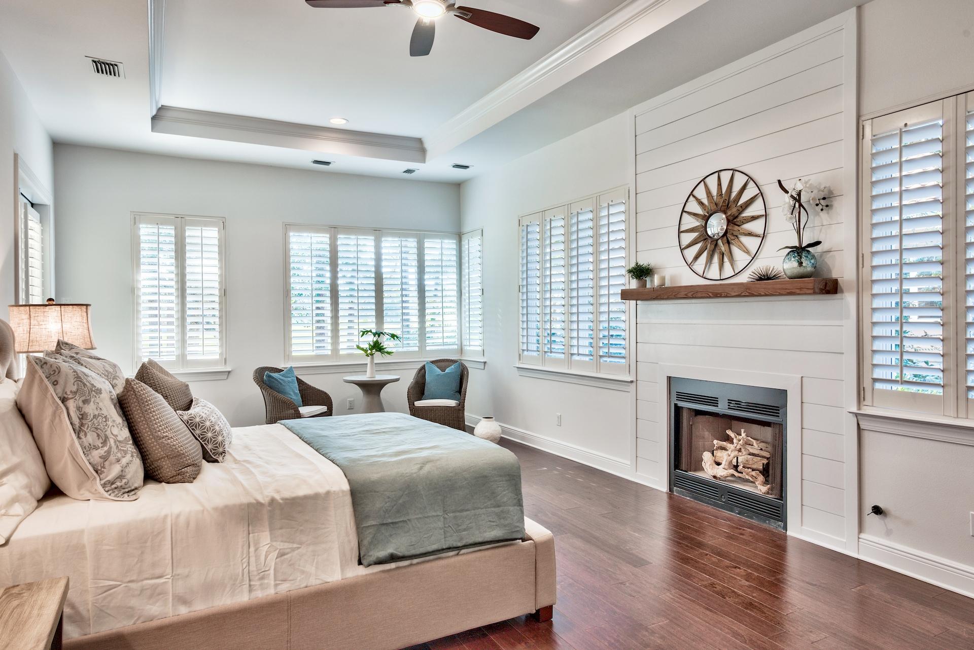 RENOVATED on Sandestin Resort in Exclusive community of Island Green Estates. Like new w/ designer finishes. Wood & limestone floors, 48'' subzero panel fridge, Miele 36' gas cooktop, stainless hood, wall oven/micro combo, apron front sink, quartz countertop, subway tile, new A/C units, landscaping, paver drive, 3 door oversize garage. 1st floor Master suite with sitting area, fireplace, 2 walk-in closets, LUX bath, limestone & glass tiles, granite vanity, jacuzzi & shower. 2 addl. beds & 2 baths on 1st floor. Formal dining & living rooms, breakfast & family room, 20 ft ceiling, fireplace, wet bar, huge laundry w/ built ins. Upstairs 2 bedrooms, bathroom, loft sitting area. expansive Lanai overlooking golf course ..perfect for relaxing & entertaining. Very private. Must see home.
