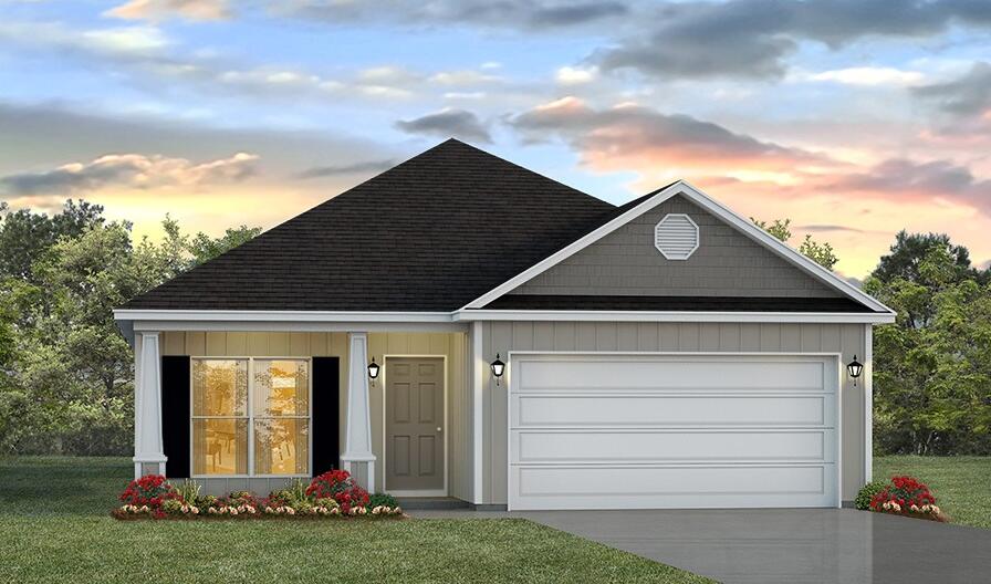 Marlin Place Community offers community pool, pavilion, sand volleyball ct., cornhole area & streetlights. The Oakley Floor plan is truly a one of a kind! Large front and back porch to enjoy the beautiful Florida weather. Coming in the front of the home you have a formal dining room, or you can always use it as a study! Then you have a HUGE open kitchen that flows into the family room and is great for family gatherings & entertaining. Down the hall are two additional bedrooms with the laundry room and the additional bathroom. A spacious primary bedroom opens to the beautiful bathroom offering a double stone countertop vanity, a garden tub, a separate shower and a huge walk-in closet. The Smart Home Technology System Package is also included. ALL LISTING pictures, colors, features, and size may vary. Square footages are approximate.