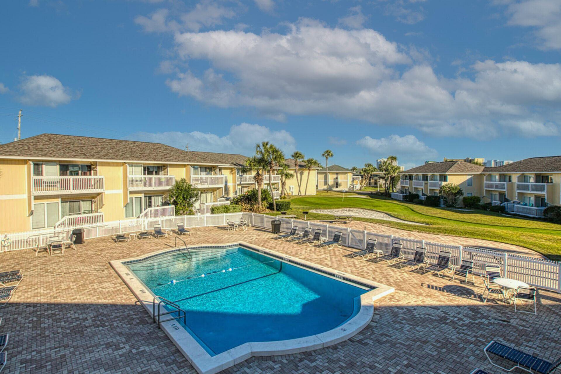 This lovely first floor  condo puts you in the heart of Destin and has great beach access. View of executive golf course and one of the pools from the back deck.  Make vacation memories and you can also cash in on $$$ rentals. Onsite restaurant and marina.  Tennis courts, shuffle board, multiple pools, seasonal beach bar and grill.  Many fun attractions in the area. Buyer to confirm information.