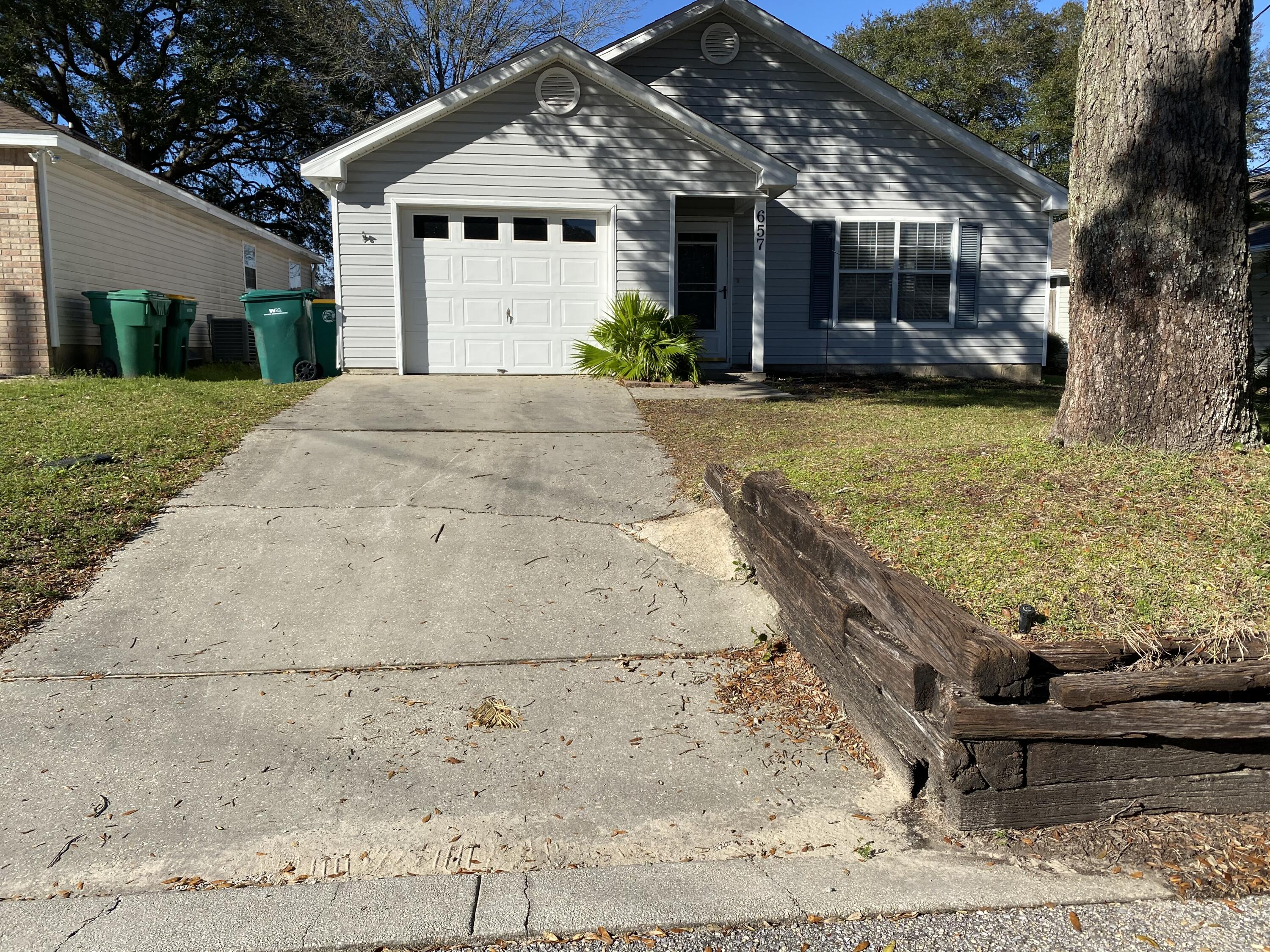 VA ASSUMABLE at 3.75% AND Seller offering $4000 for RATE BUY DOWN or for CLOSING COST ASSISTANCE with an acceptable offer! Middle of Town, Perfectly Situated Between HURLBURT FIELD, EGLIN AIR FORCE BASE, Hospital, Shopping and the BEACH! AFFORDABLE HOMEOWNERSHIP. This One Story Home has Been Well Maintained. Roof (2017), HVAC (2018), and Hot Water Tank (2024). 10ft Ceilings Grace the Main Living Space with Kitchen and Dining Area Adjacent. The Master Bedroom is Toward the Back of the Home for Added Privacy.  The Back Yard is Privacy Fenced and Level. Move In Ready. Buyer to verify all pertinent info