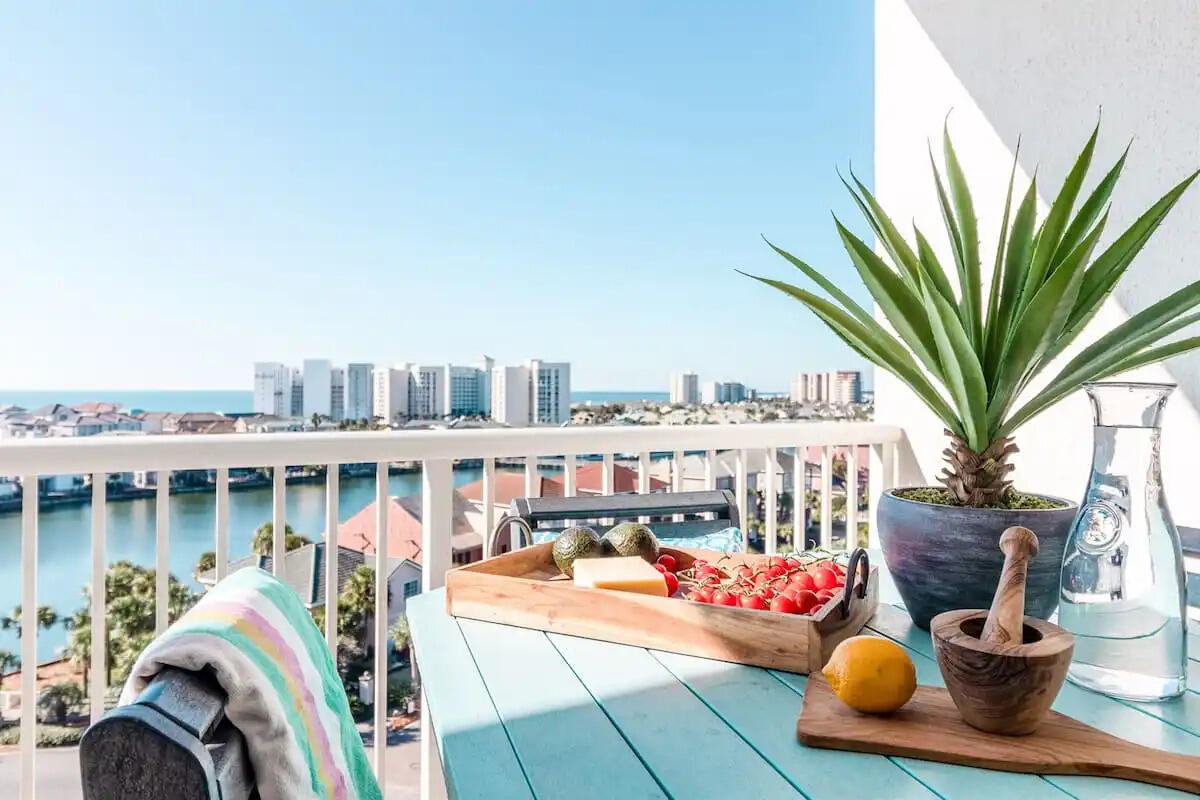Welcome to The Terrace at Pelican Beach - the perfect place for those seeking the ultimate convenience, comfort, and resort-style living.  This stunning 2 bedroom, 2 bathroom condo boasts incredible views of the Gulf, Harbor, Lake and City, making it the perfect retreat for anyone looking to enjoy the best that Destin has to offer. 

The beautifully updated and renovated condo comes fully furnished and rental ready, making it the ideal choice for those looking to invest in a turnkey vacation property.  The spacious living area is beautifully  decorated and has floor to ceiling windows and doors that allow you to take in the stunning views from the comfort of your own home. The large balcony can be accessed from both the living area and the master suite, allowing you to feel the warm Gulf breezes. 

The condo also features two beautifully appointed bedroom suites, making it the perfect place for families or friends to gather and enjoy all that Destin has to offer. 

The Terrace at Pelican Beach offers resort-style amenities that are sure to impress. From the large pool and hot tub to the fitness center, tennis courts, and conference facilities, you'll have everything you need to enjoy a truly luxurious vacation.  And, with access to all the facilities at the sister property, Pelican Beach, you'll be able to take advantage of even more amenities, including a brand new Pool/spa, on-site market/cafe, beach service/rentals, and a tiki bar with food and drinks right on the Gulf. 

Located in the heart of Destin, The Terrace at Pelican Beach is just a stone's throw from the beach, as well as some of the city's best restaurants, spas, and shopping.  And, with free parking and Wi-Fi, you'll have everything you need to enjoy a hassle-free vacation. 

So why wait? Come experience the ultimate in resort-style living at The Terrace at Pelican Beach today!