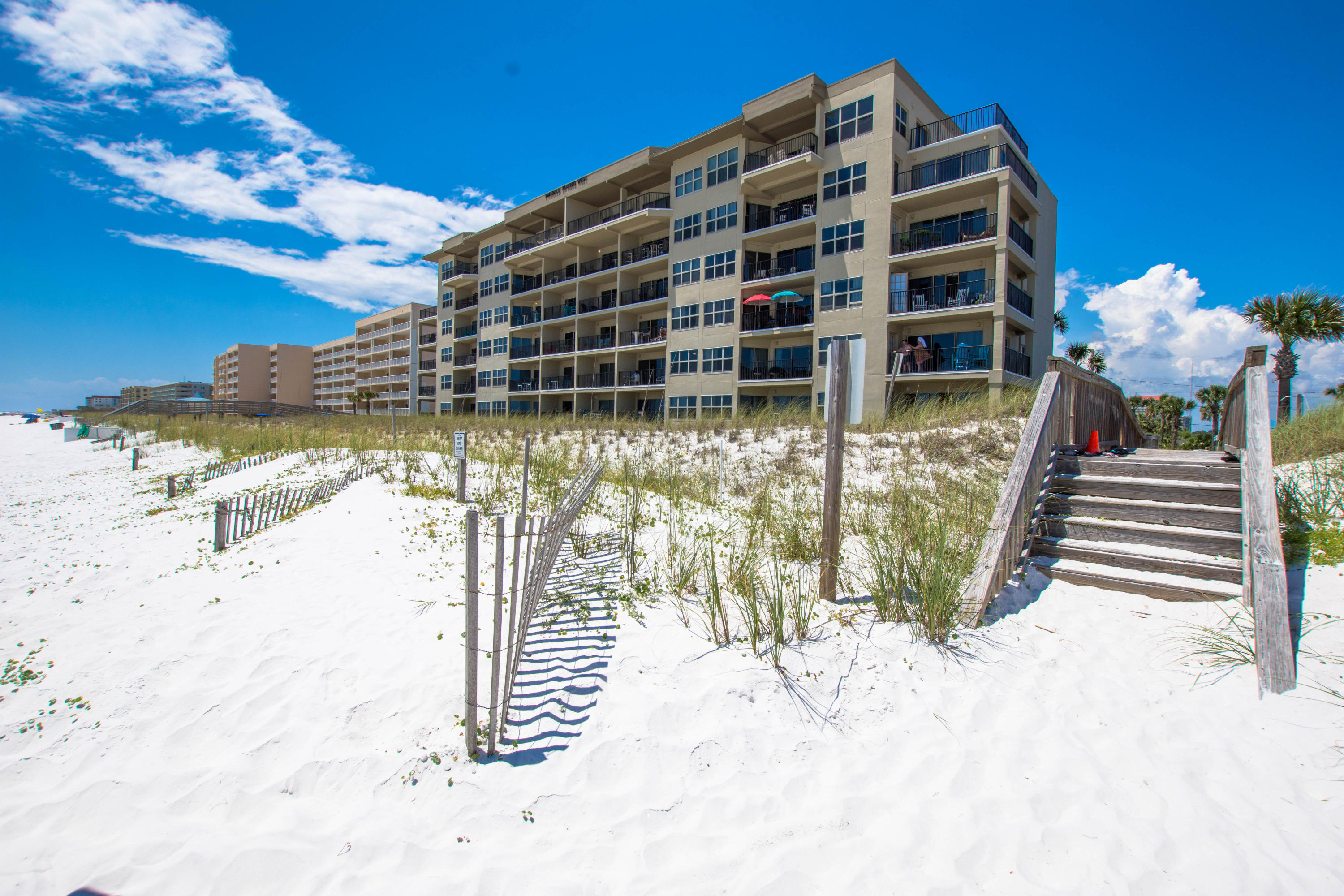 The best of the beach at Emerald Towers West. You'll fall in love with this Gulf front complex located on the increasingly popular Okaloosa Island! This luxe condo has 2 spacious bedrooms including a highly coveted Gulf front master suite. The gourmet kitchen has granite counters and updated tile floors throughout the main living areas. Enjoy the resort amenities of ETW including a pool, bbq grills, and private beach access not to mention a location close to some of the best restaurants and entertainment!