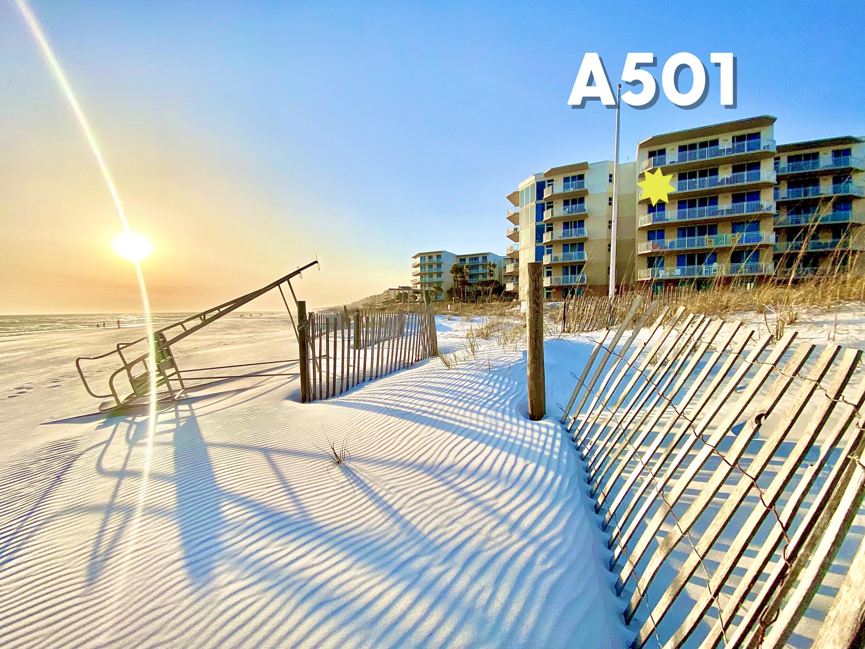 RARE OFFERING! DON'T WAIT! Primo 5th FL S/SE location in A501 Waterscape! The #1 family resort on Okaloosa Island/Ft.Walton Beach. Largest of all floorplans, this sprawling open plan offers magnificent views from floor to ceiling glass doors of the sugar white sand beaches and sparkling Gulf waters plus the Okaloosa Isl. Pier from LR,DR, Kitchen, 2 gulf front Brs; All 3brs w/K beds, 2 w.ensuite baths; bonus bunks in hall-Sleeps 10! Lg. laundry room; 2 owners closets inside. Refreshed & ready for 1 lucky owner. New art, new balcony furniture, new hot water htr. Rentals est.$125-140K+.yr. Areas best amenities-LazyRiver, kiddie park, zero edge pool w/waterfall, fitness ctr, gas grills, covered parking, heated pool and so much more! Own the Best of Waterscape! Rentals can convey to new owner.