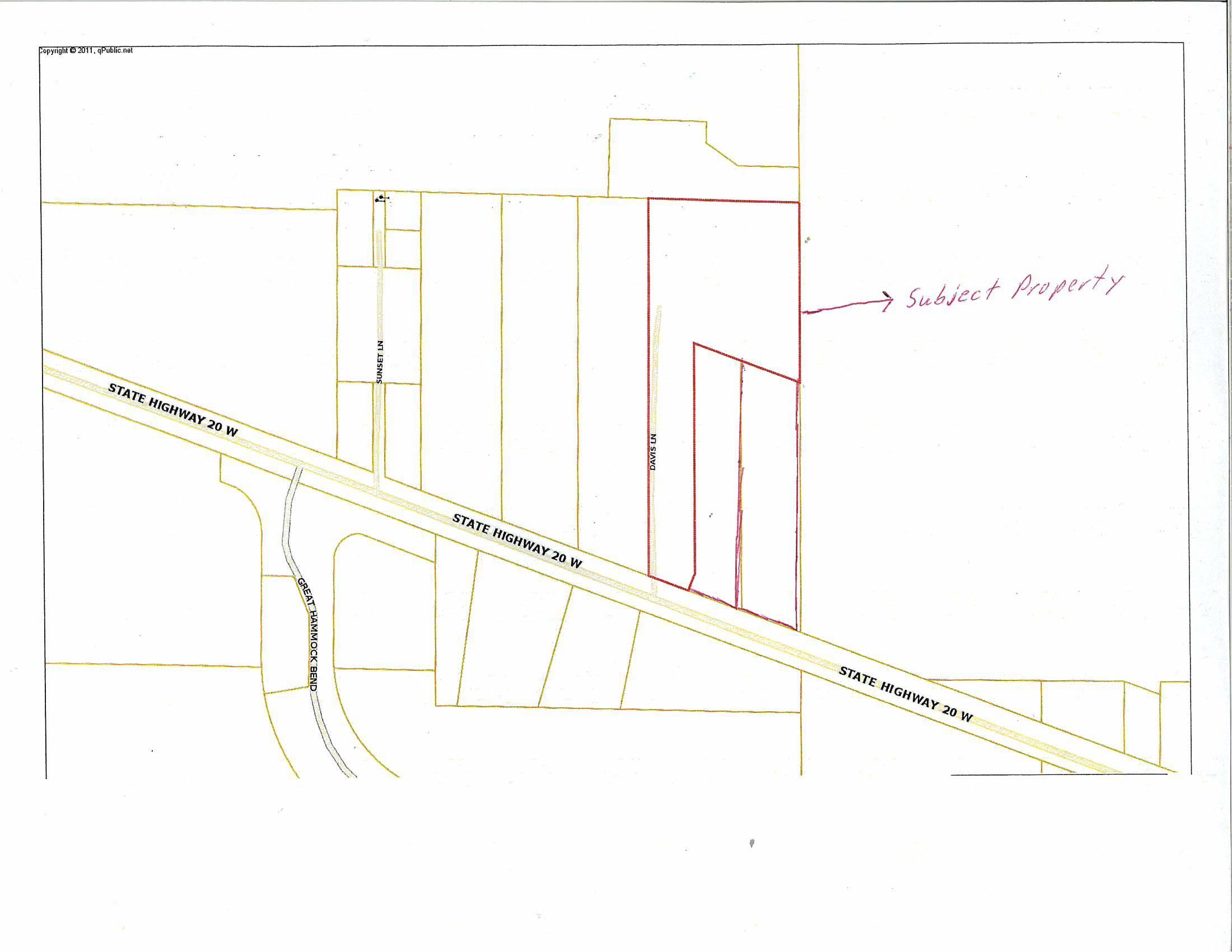 PRICE REDUCTION!!!!! This Residential/Mixed-Use development property is located directly on Hwy 20, the major East/West traffic corridor servicing areas including Freeport, Niceville and Panama City. The best use for this property, with approx. 420' of frontage, is for a Multi-Family project with a Commercial out-parcel in front. This property is right across the street from the Hammock Bay entrance. There is a significant demand increase for affordable housing/apartments in this area. There is also a demand for housing for the service sector residents working in the southern portion of the county where rental prices are high. The site is wooded, level with no wetlands. There is a home on the property that will be delivered ''vacant'' and in the ''As Is'' condition.