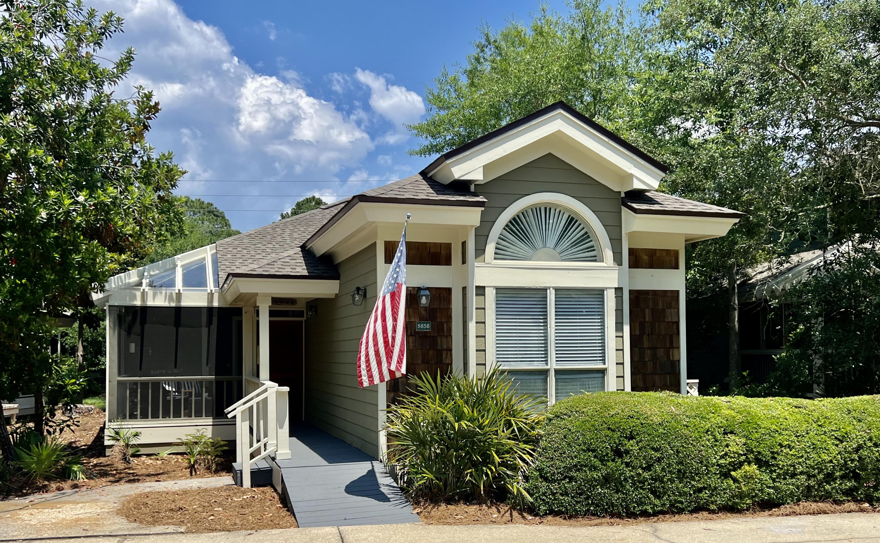 PENDING BUT WILL ACCEPT BACKUP OFFERS!
This house is a great rental unit with many returning renters! Roof replaced 2020, Water Heater 2020, AC  2023. Exterior of House Painted / New Shakes in 2023,. Large vaulted ceiling and open floor plan was renovated with wood look tile floors, full glass shower in master, upgraded mattresses, beautiful (easy to maintain) furnishings, and an amazing back porch you must see, overlooking a serene pond. Screened-in front porch great for reading and relaxing with door for privacy. Can open front and back doors to create a big open space for entertaining.  Baypine dues $135/mo. Sandestin Owner Assoc dues $422.05/qtr.  The projected annual rental income is $80,000-$90,000. Avg $315/ni